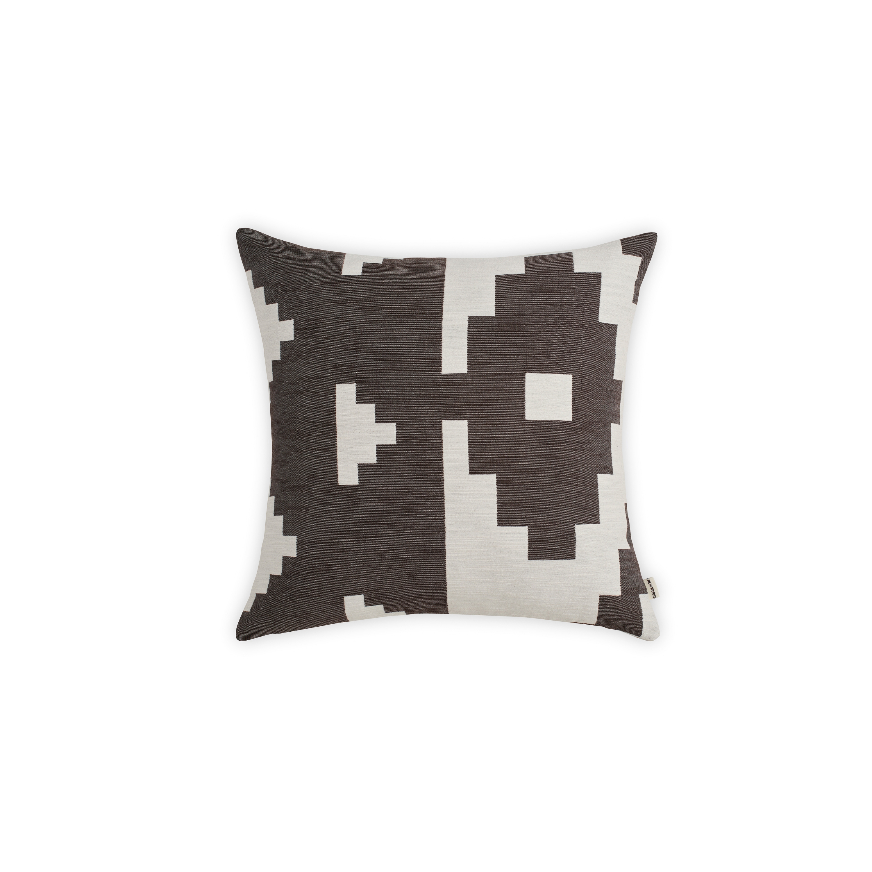 Ikat Cushion Dark Brown | Large