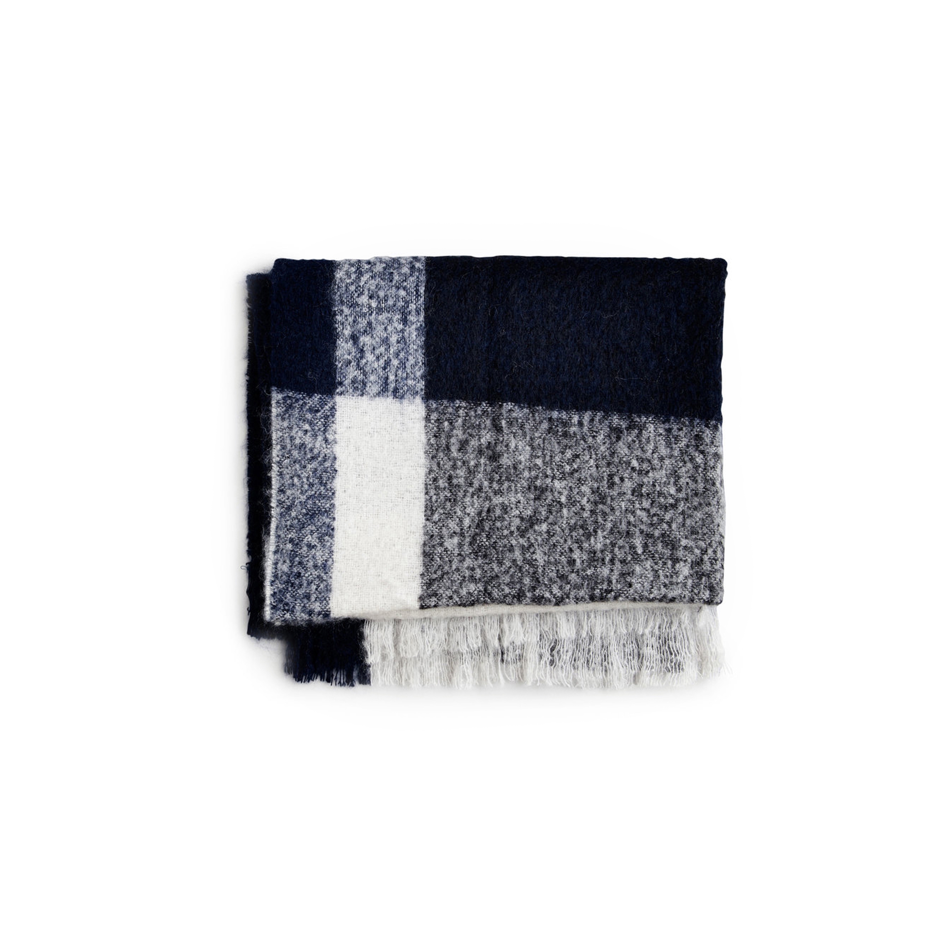 Mostra il prodotto Check Throw Marine Blue Mohair Wool del produttore NEW WORKS