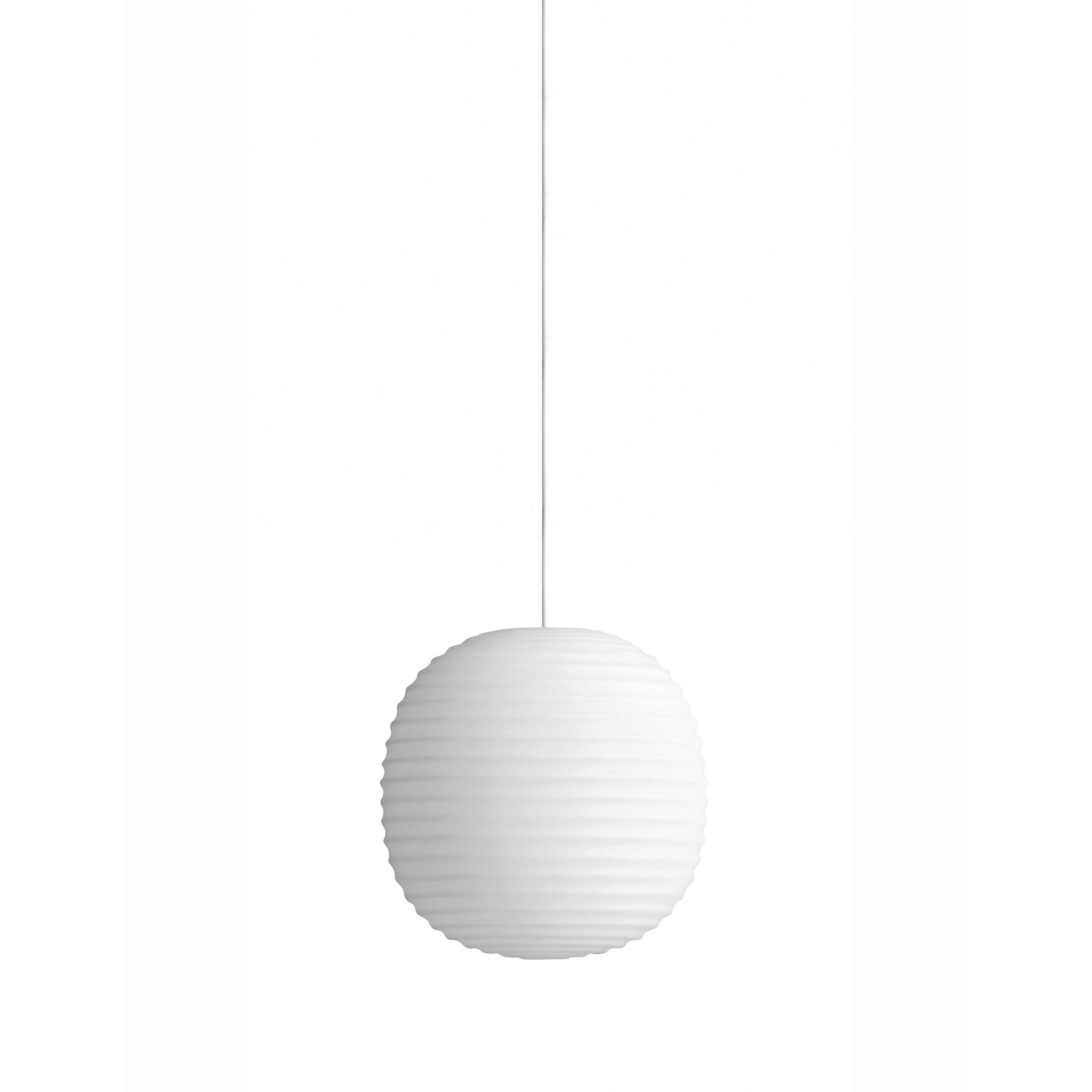 Mostra il prodotto Lantern Pendant Frosted White Opal Glass | Small del produttore NEW WORKS