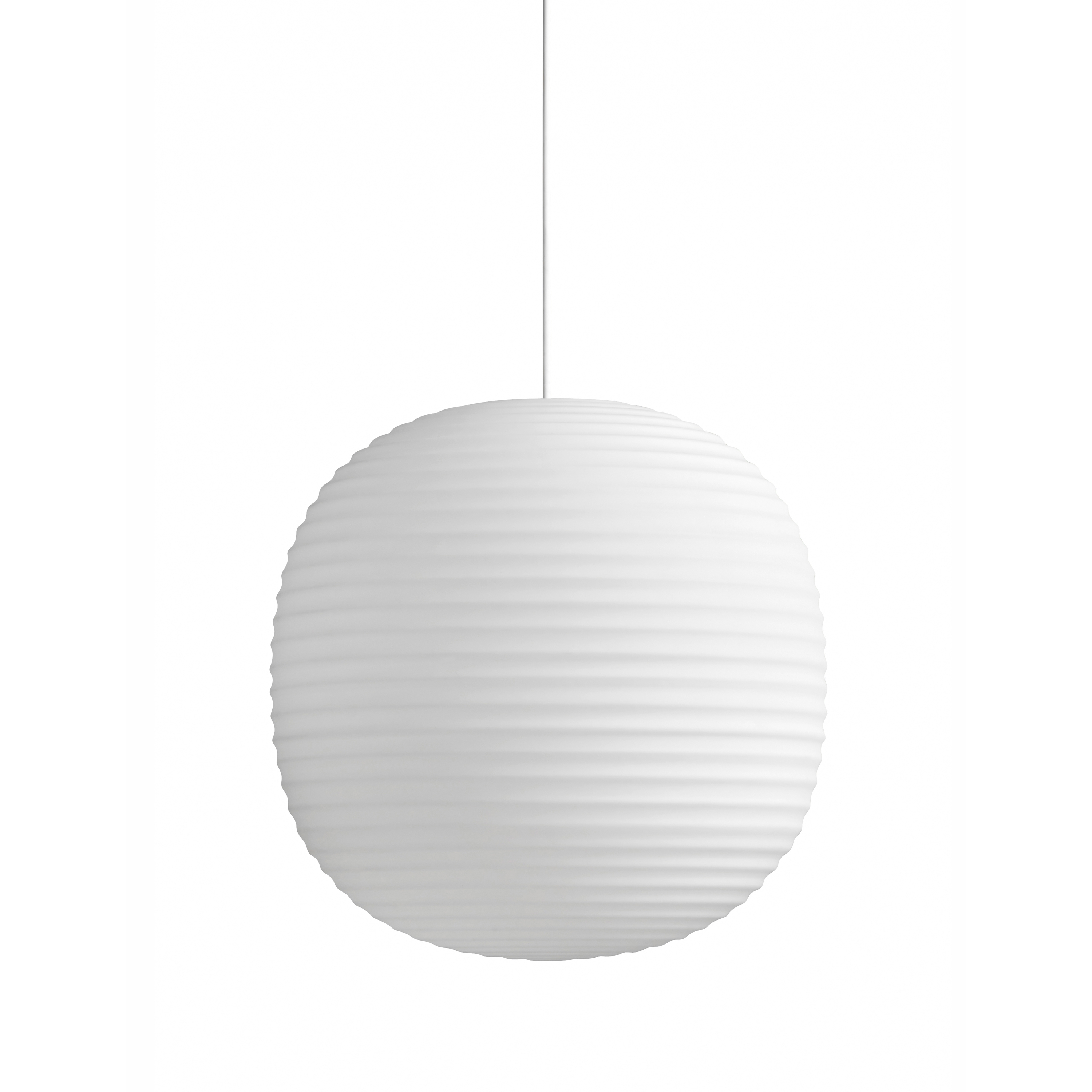 Mostra il prodotto Lantern Pendant Frosted White Opal Glass | Large del produttore NEW WORKS