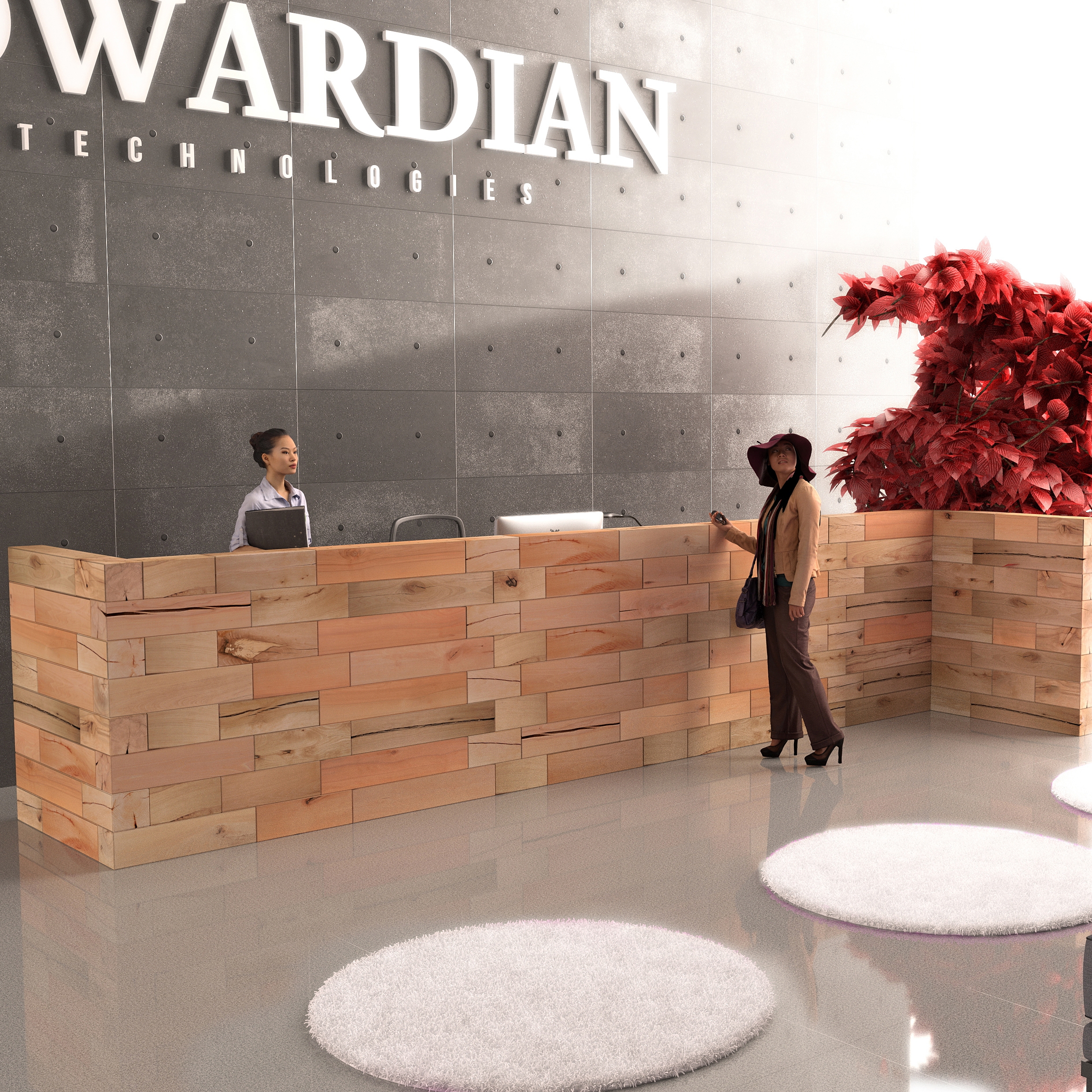 Display product CRAFTWAND® - reception desk design from manufacturer Craftwand