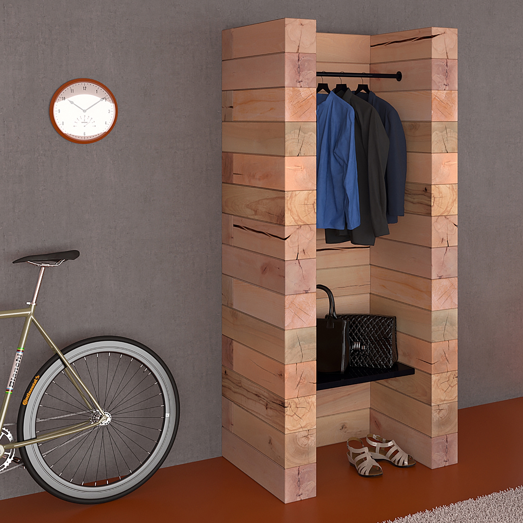 Display product CRAFTWAND® - entryway closet design from manufacturer Craftwand