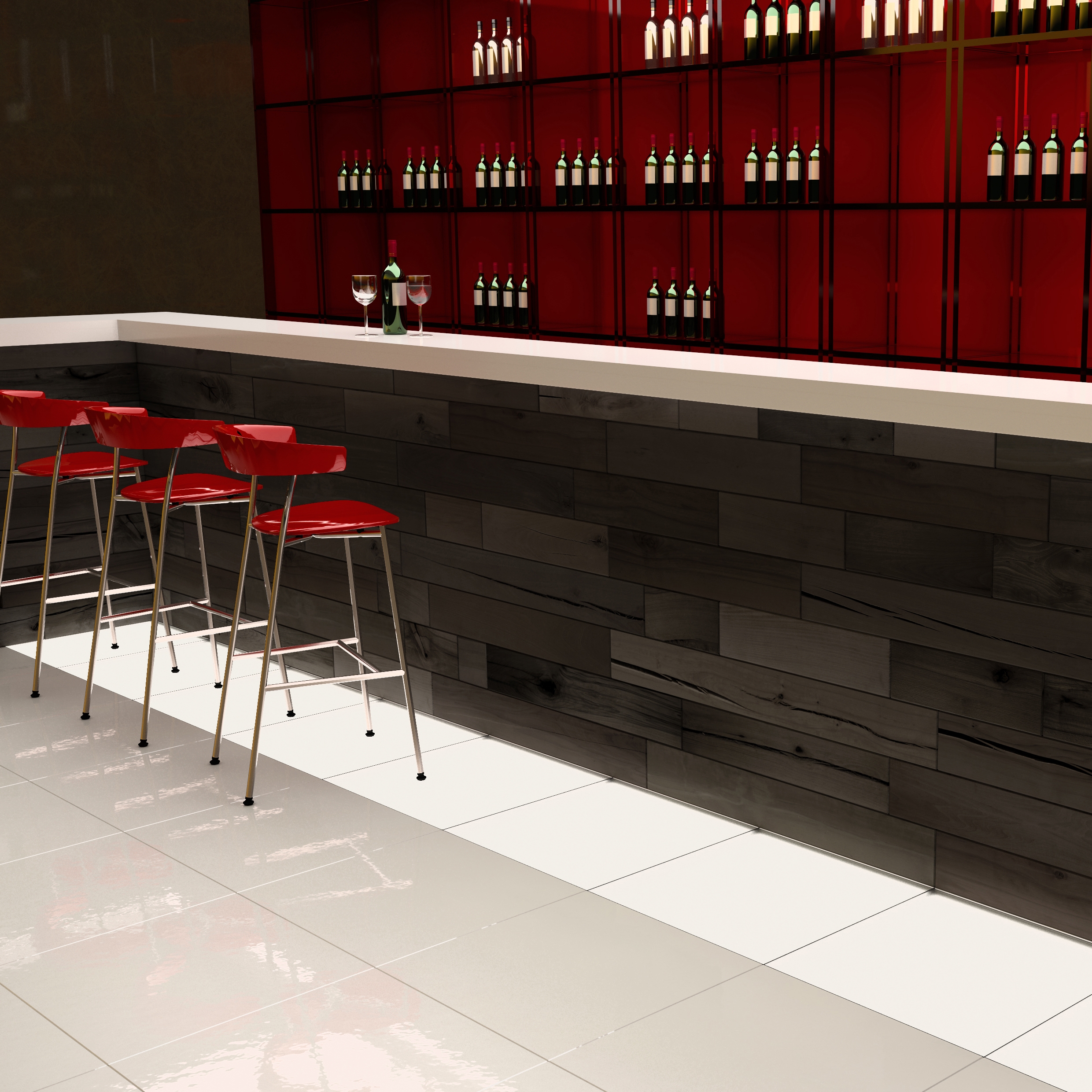 Display product CRAFTWAND® - coffee/bar counter charred design from manufacturer Craftwand