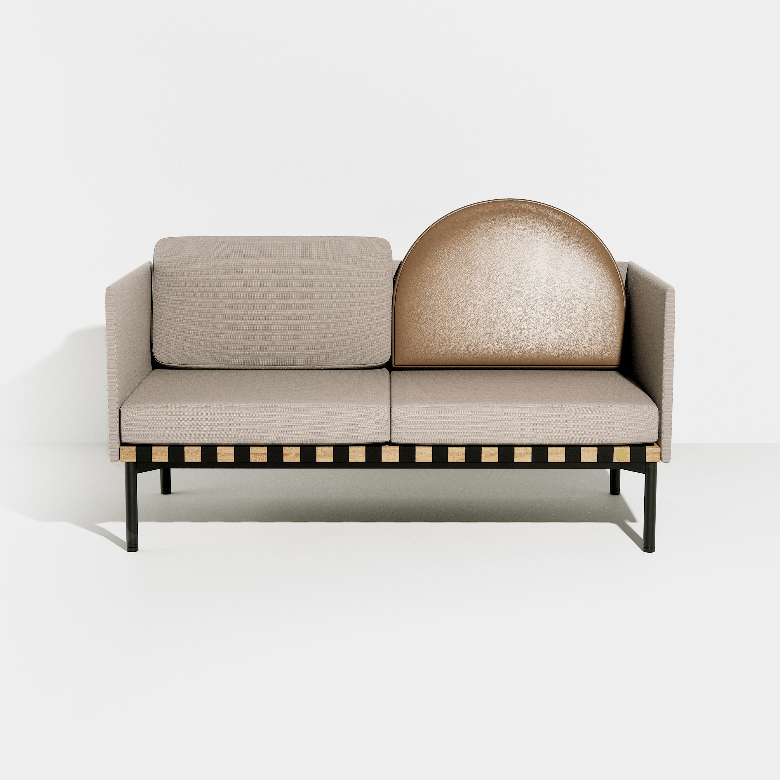Grid | 2 seater sofa with armrests