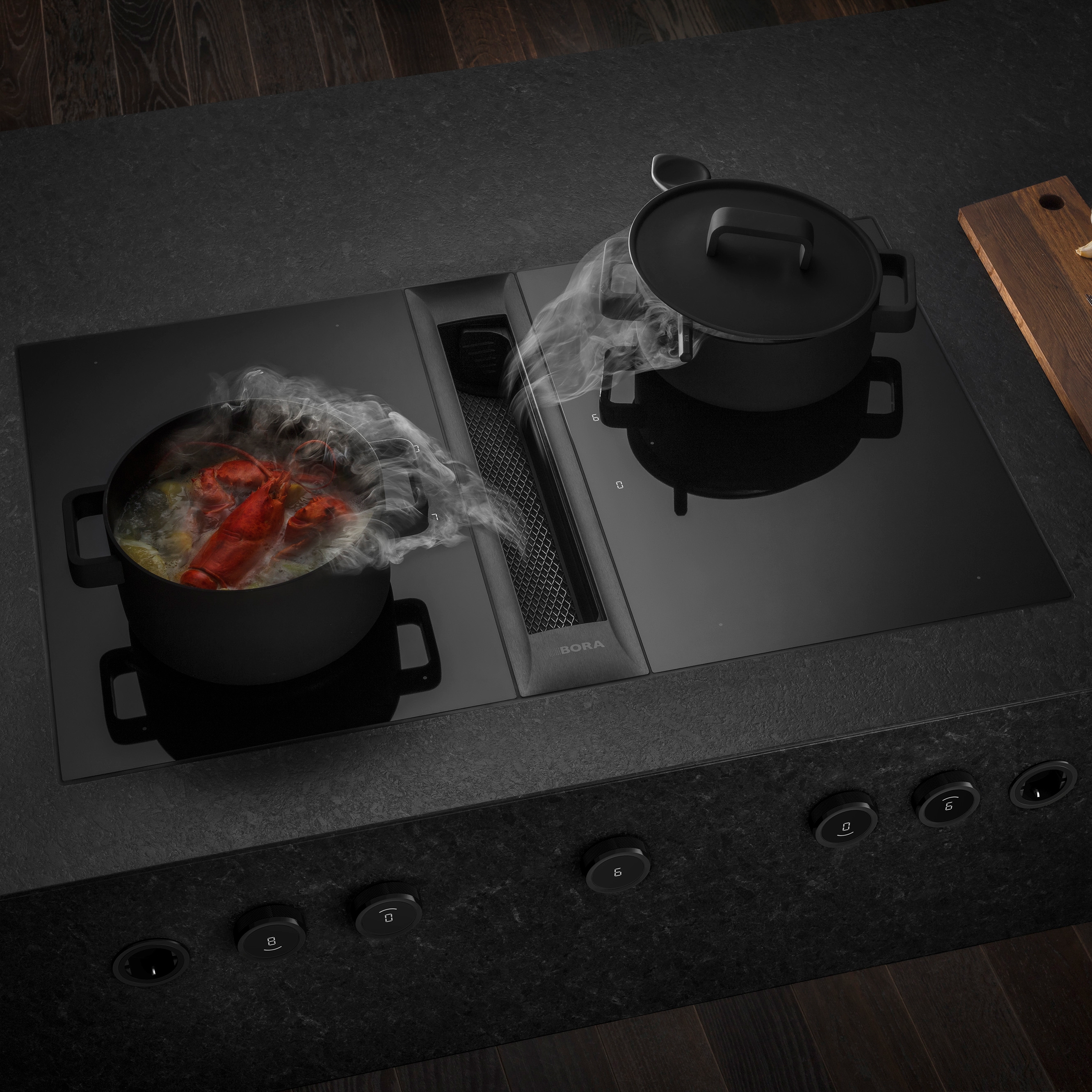 Display product PKSFIAB | Cooktop extractor system All Black from manufacturer BORA