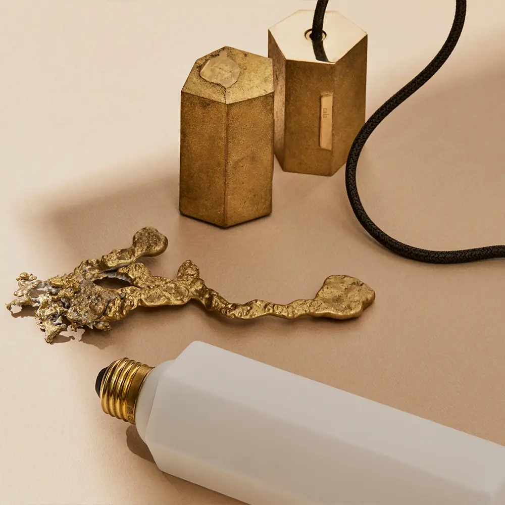 Tala - Basalt Single Pendant in Brass