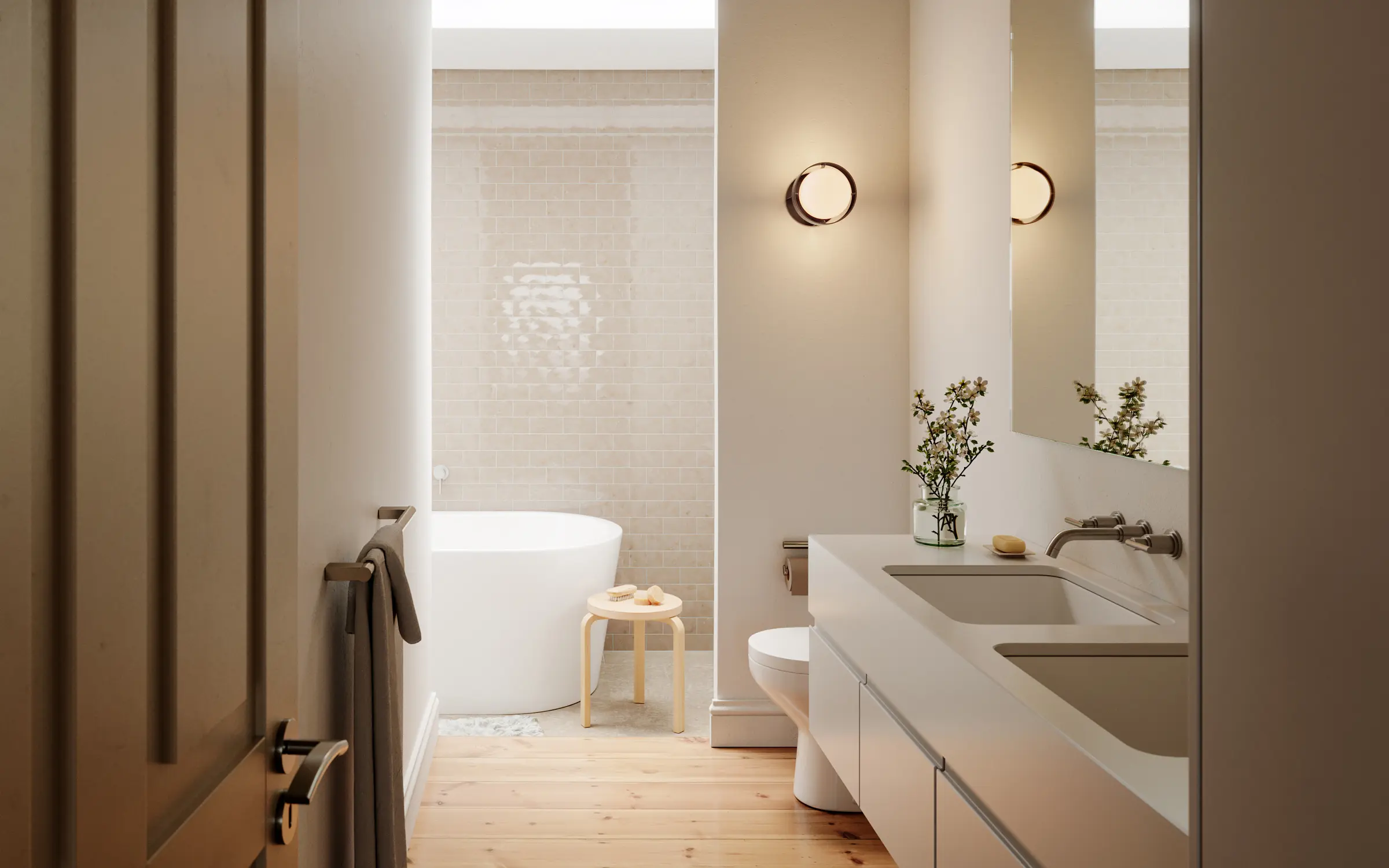Tala - Loop Small wall light Dark Grey with Sphere III