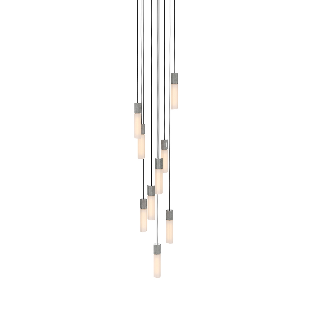 Basalt Nine Pendant in Stainless Steel
