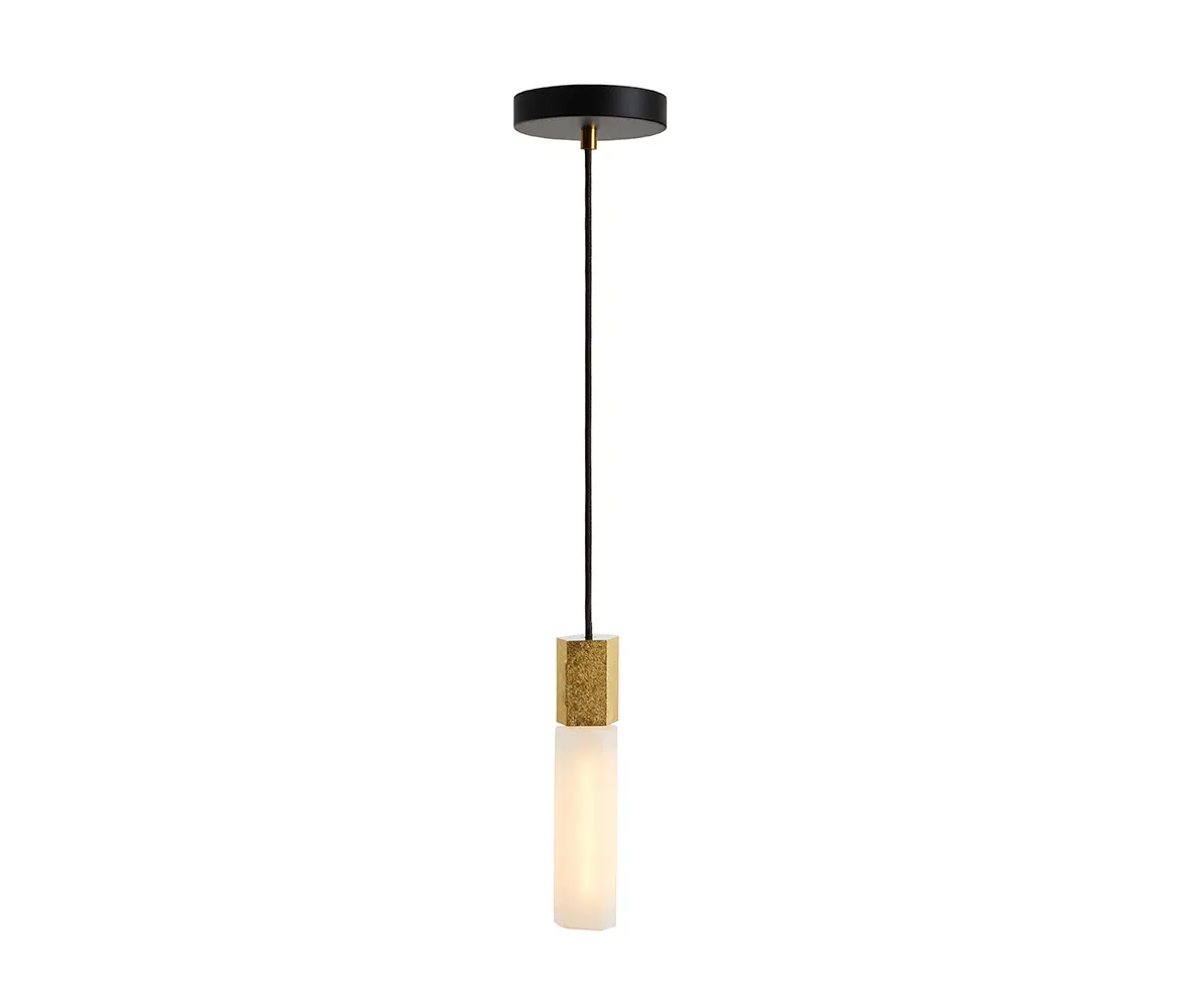 Tala - Basalt Single Pendant in Brass