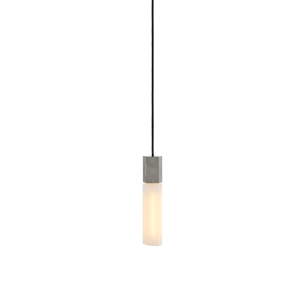 Basalt Single Pendant in Stainless Steel
