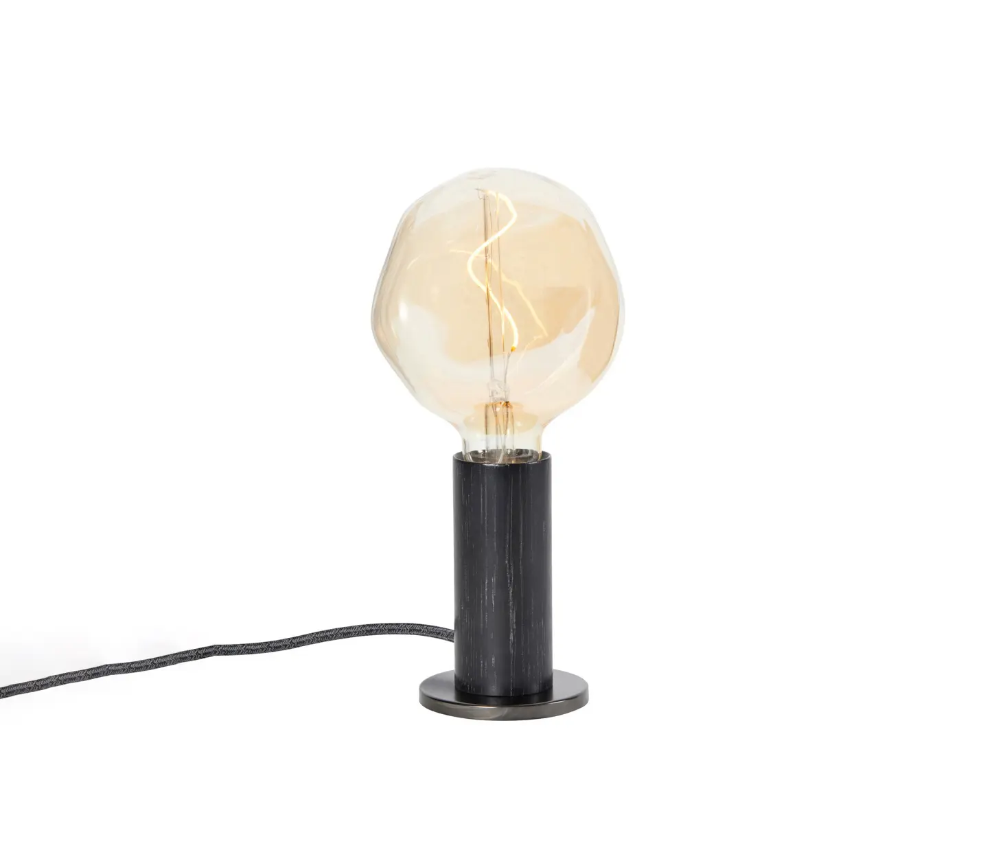 Tala - Knuckle Table Lamp Blackened Oak UK with Voronoi-I Bulb EU