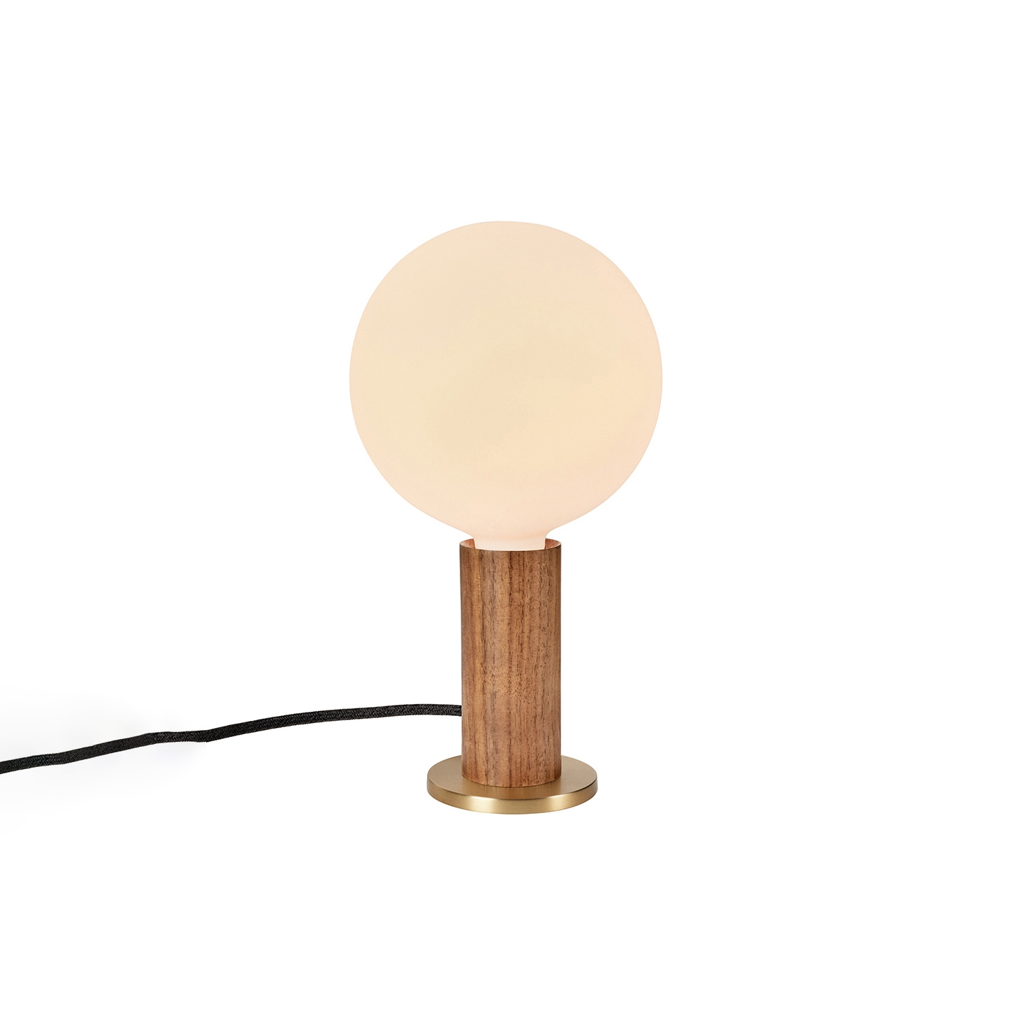 Walnut Knuckle Table Lamp with Sphere IV Bulb EU