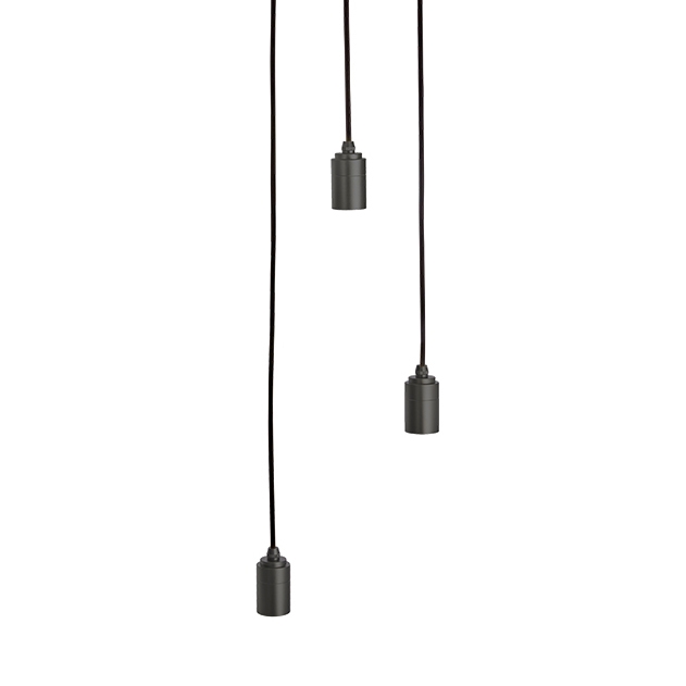 Mostra il prodotto Graphite Triple Pendant Black Canopy del produttore Tala