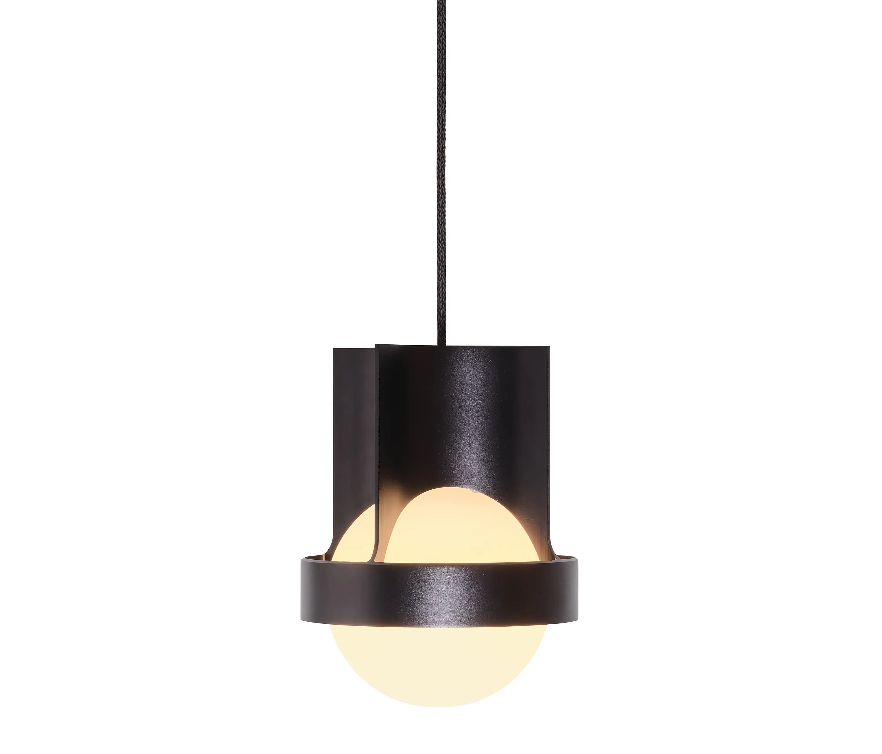 Tala - Loop Large single pendant Dark Grey with Sphere IV