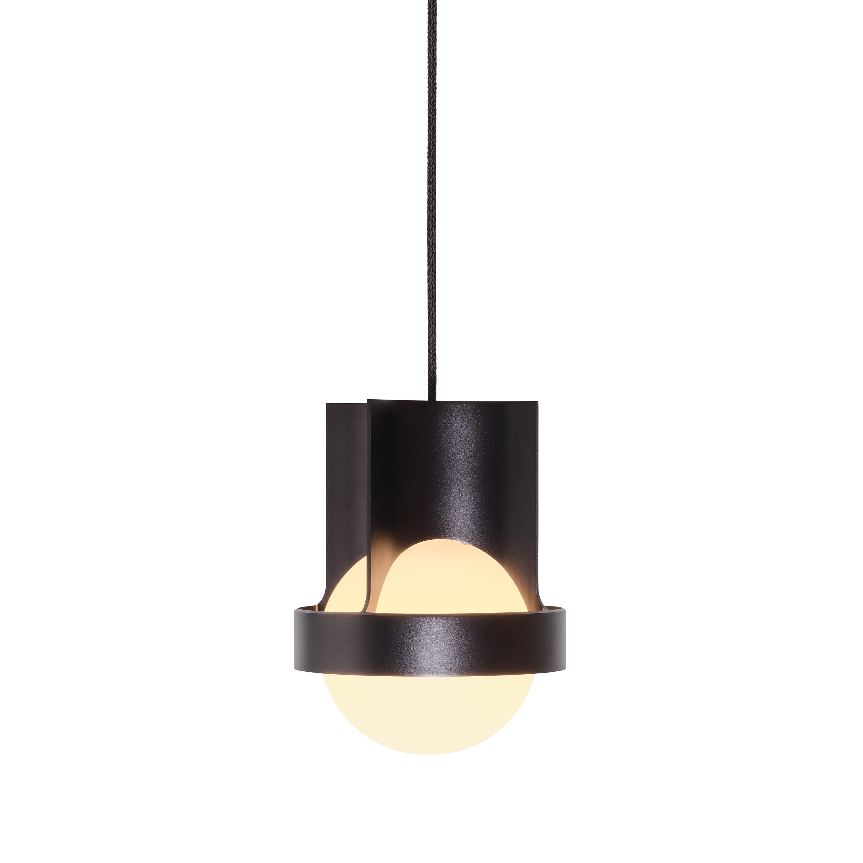 Loop Large single pendant Dark Grey with Sphere IV