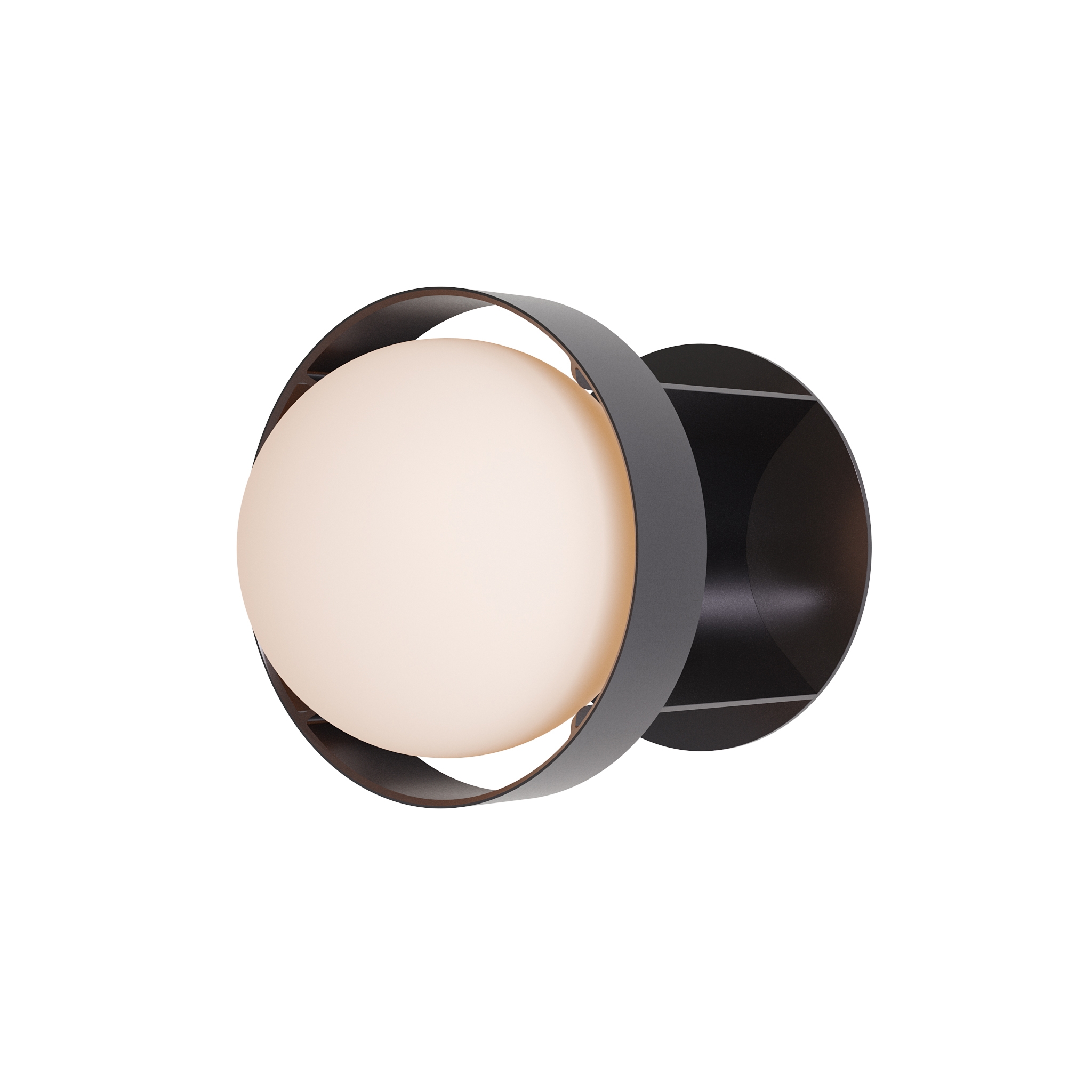 Loop Large wall light Dark Grey with Sphere IV