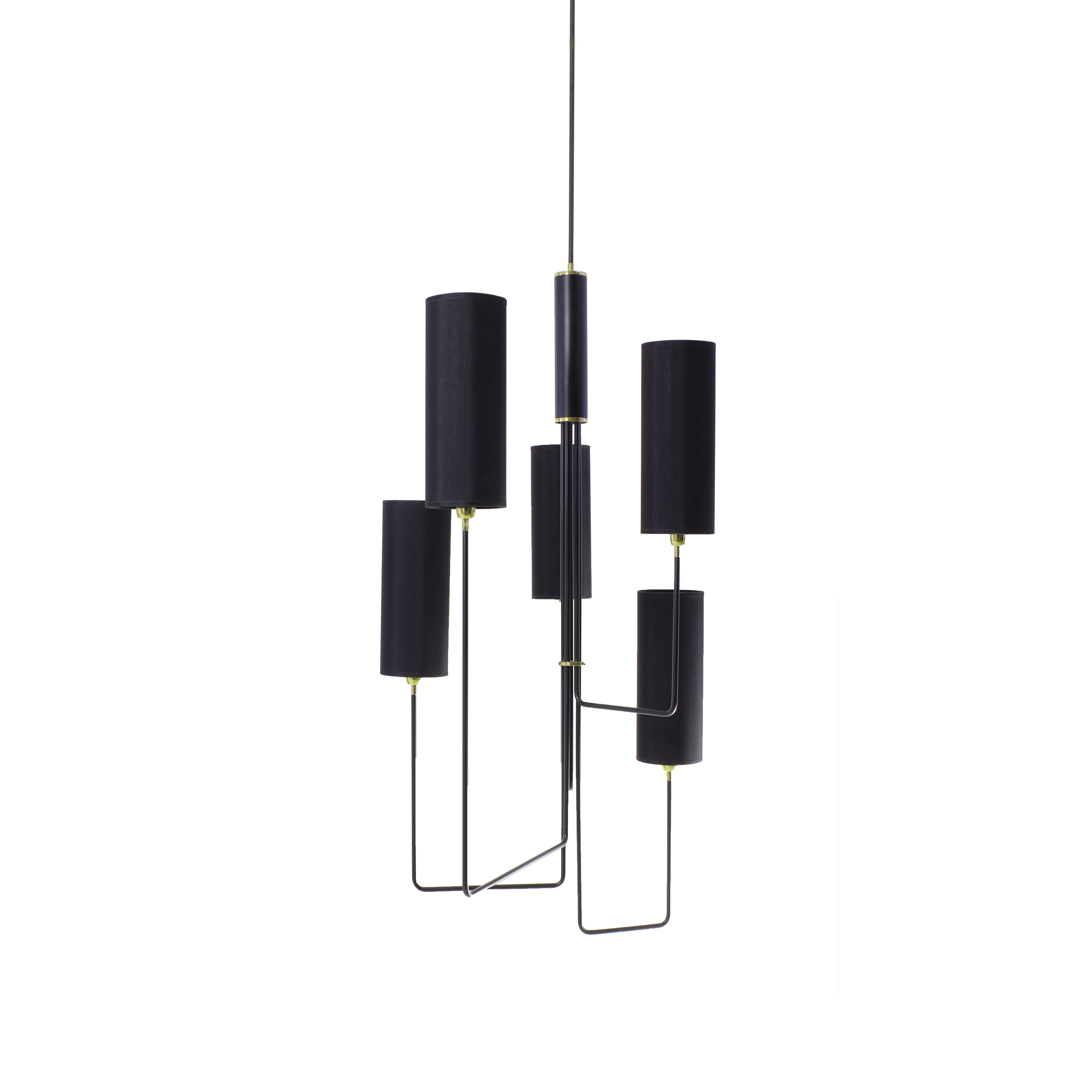 Vertoon produk T59 Vortex Chandelier van vervaardiger Martin Huxford Studio