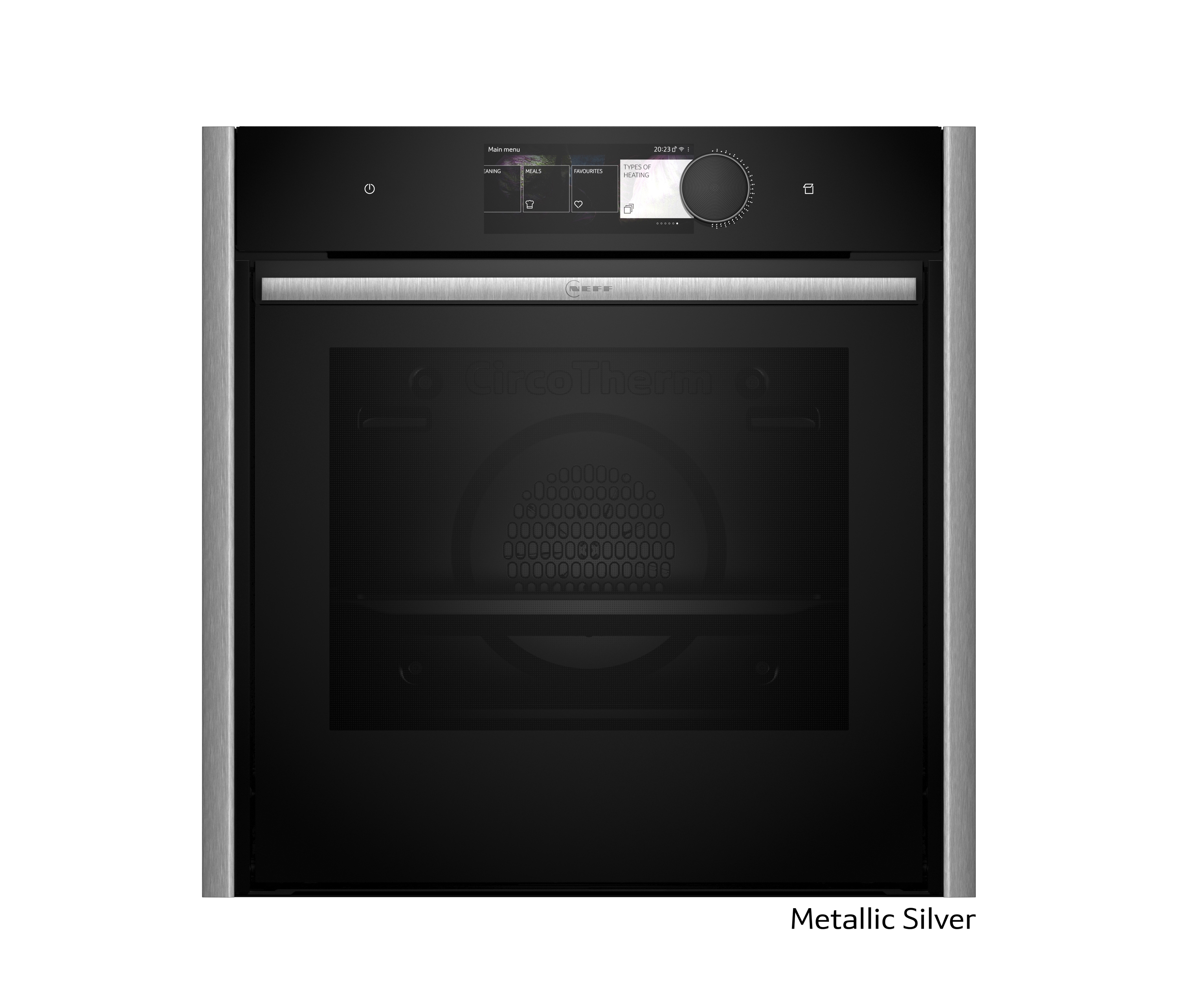 Vertoon produk Ovens | N 90 Built-in oven with added steam function - Metallic Silver van vervaardiger Neff