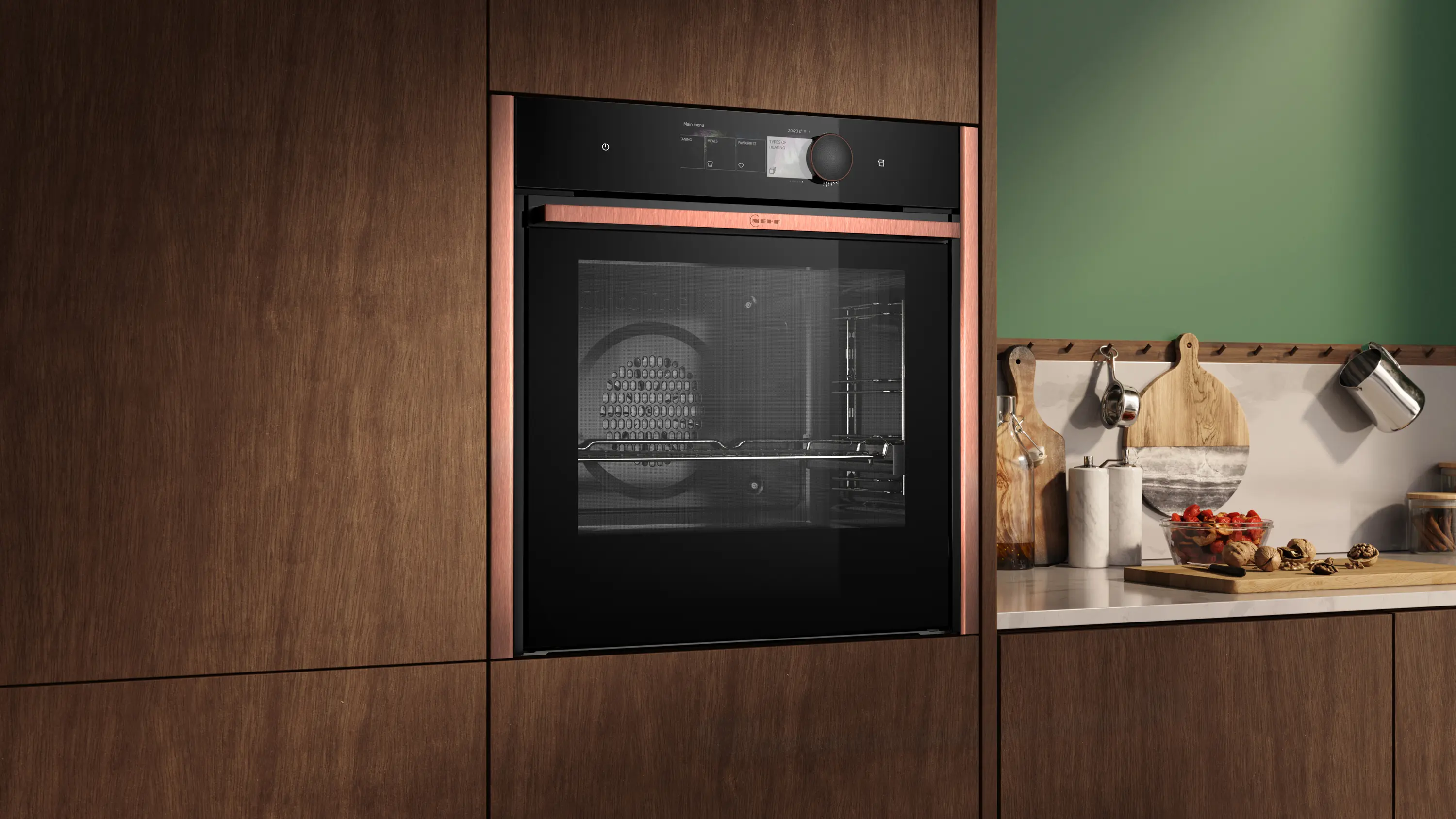 Neff - Ovens | N 90 Built-in oven with added steam function - Brushed Bronze