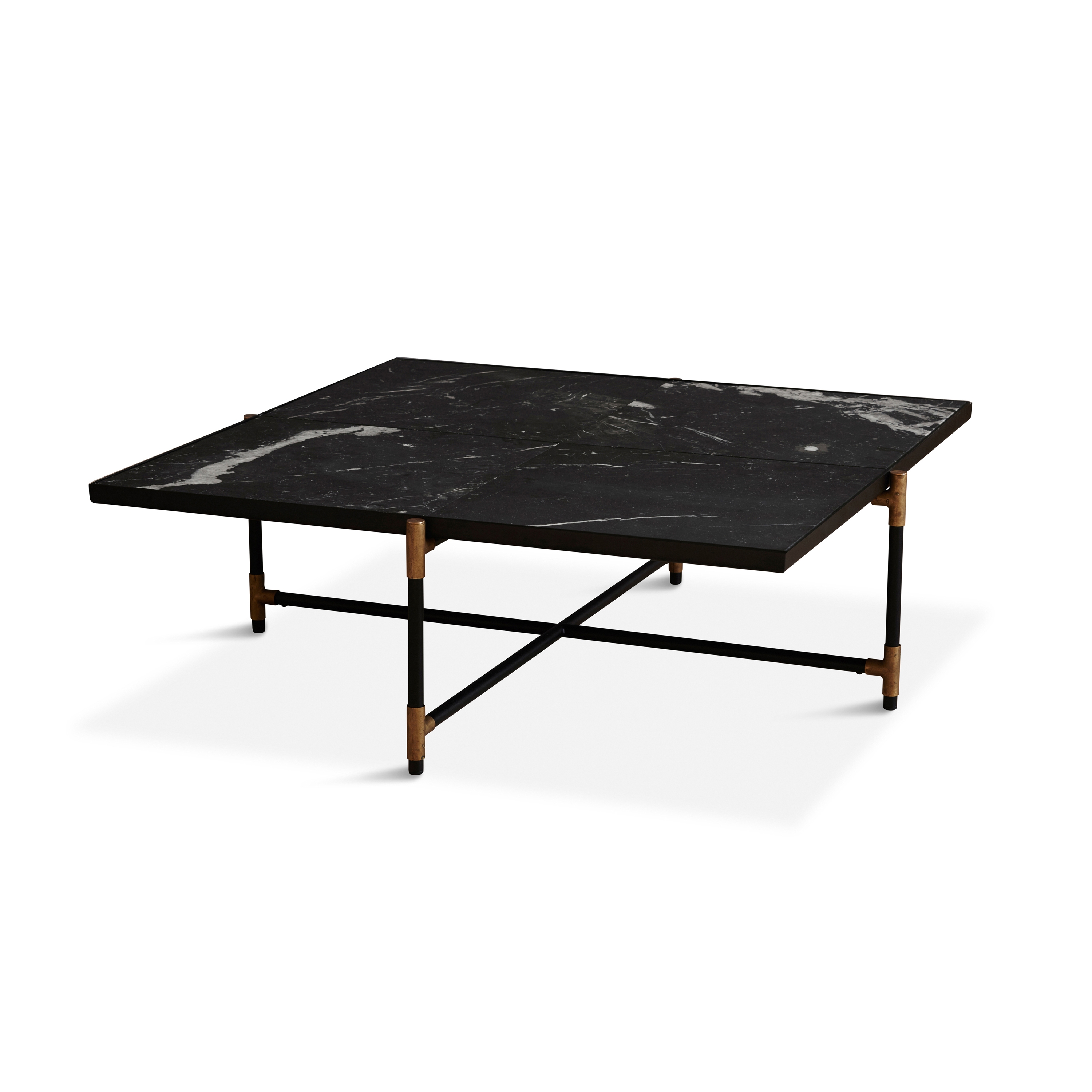 Display product Coffee Table 90 Brass - Black Marble from manufacturer HANDVÄRK