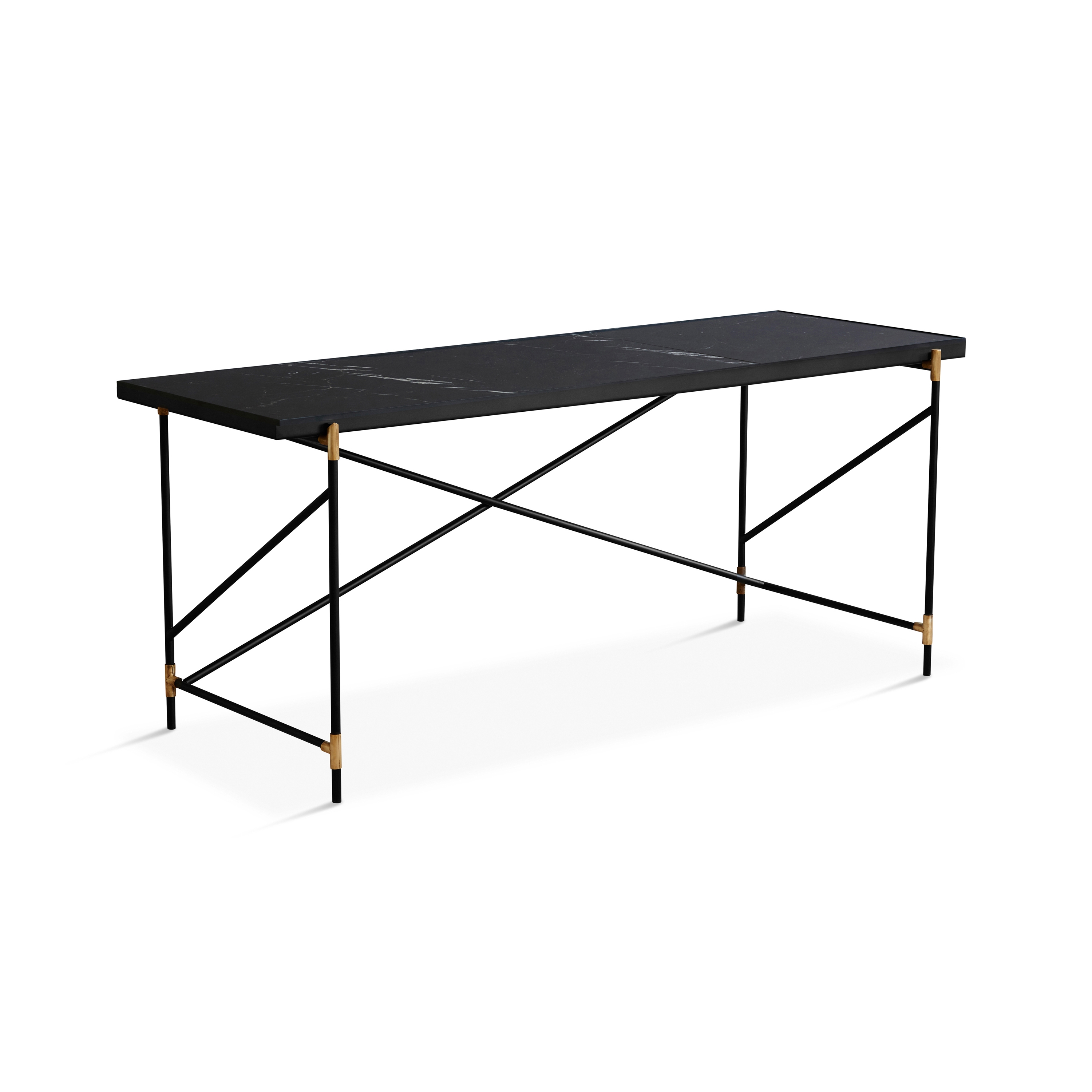 Vertoon produk Desk Brass - Black Marble van vervaardiger HANDVÄRK