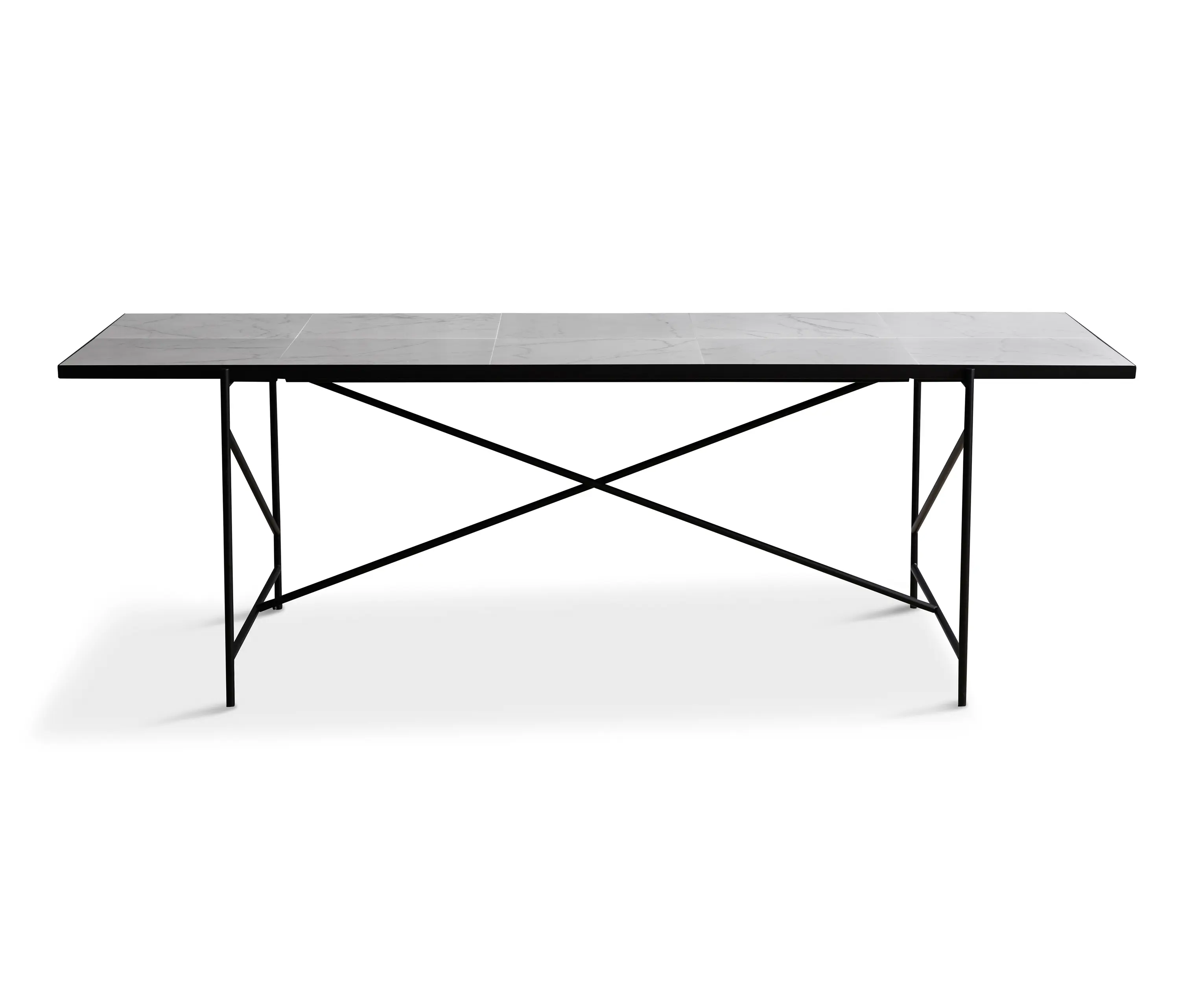 HANDVÄRK - Dining Table 230 Black - White Marble