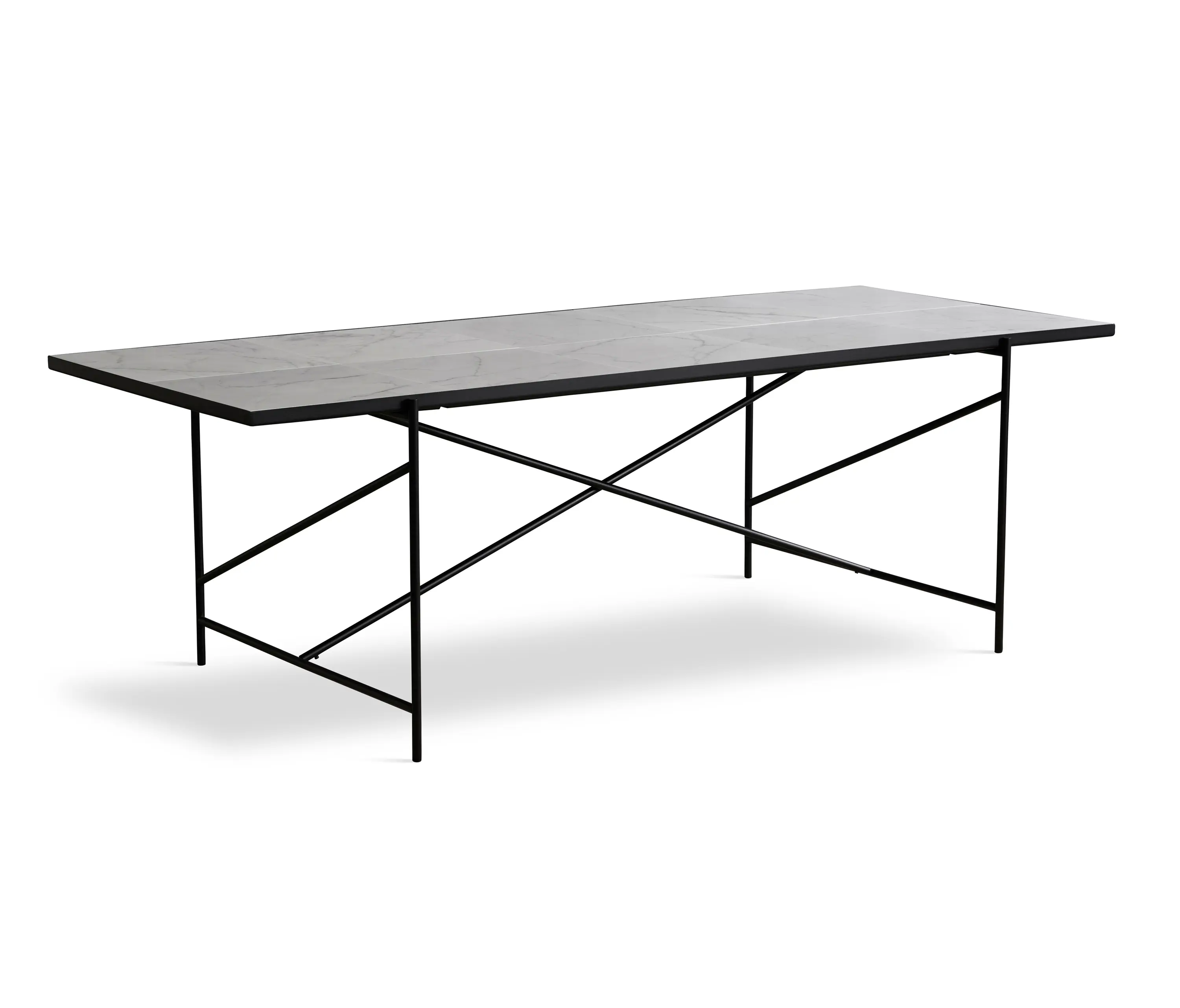 HANDVÄRK - Dining Table 230 Black - White Marble