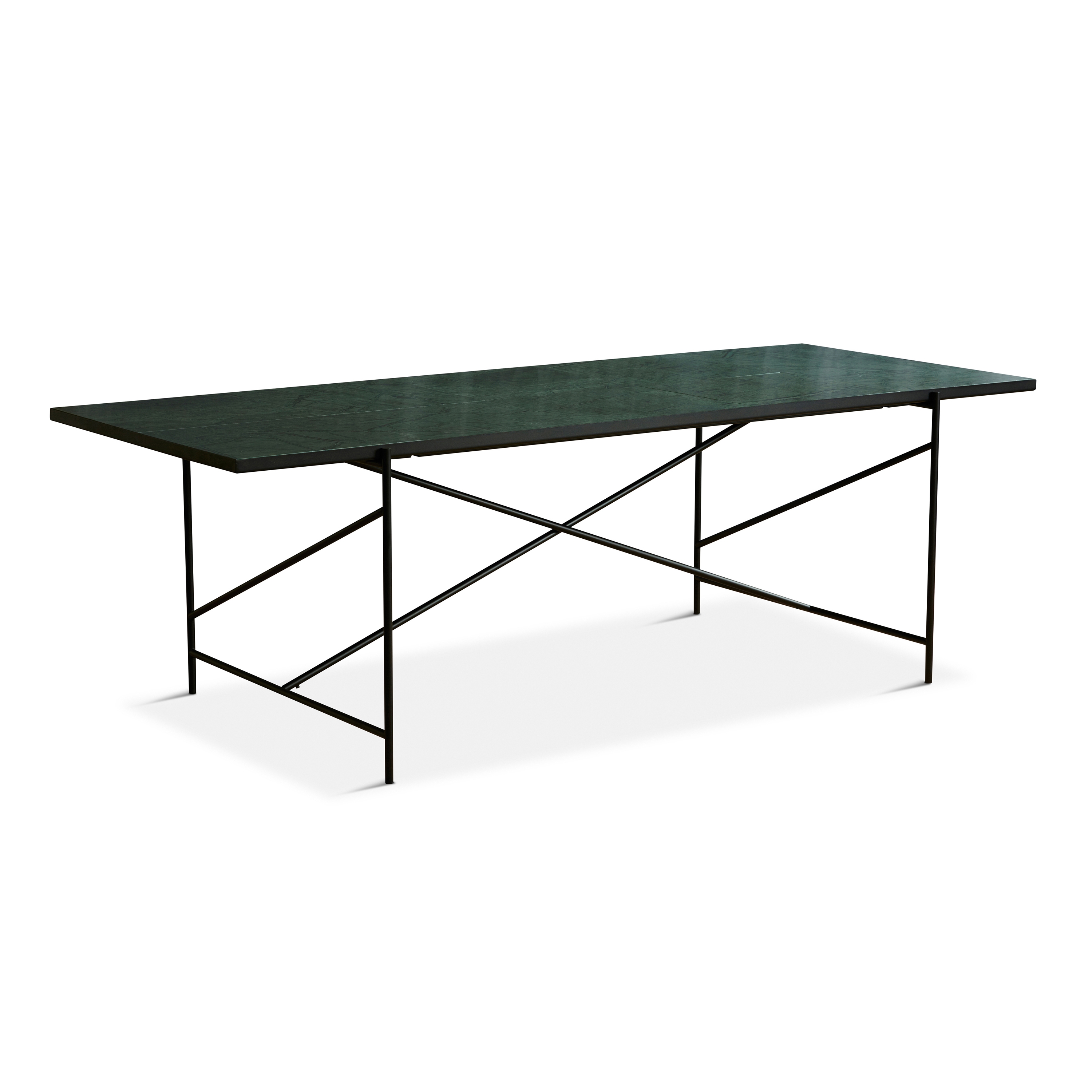 Dining Table 230 Black - Green Marble