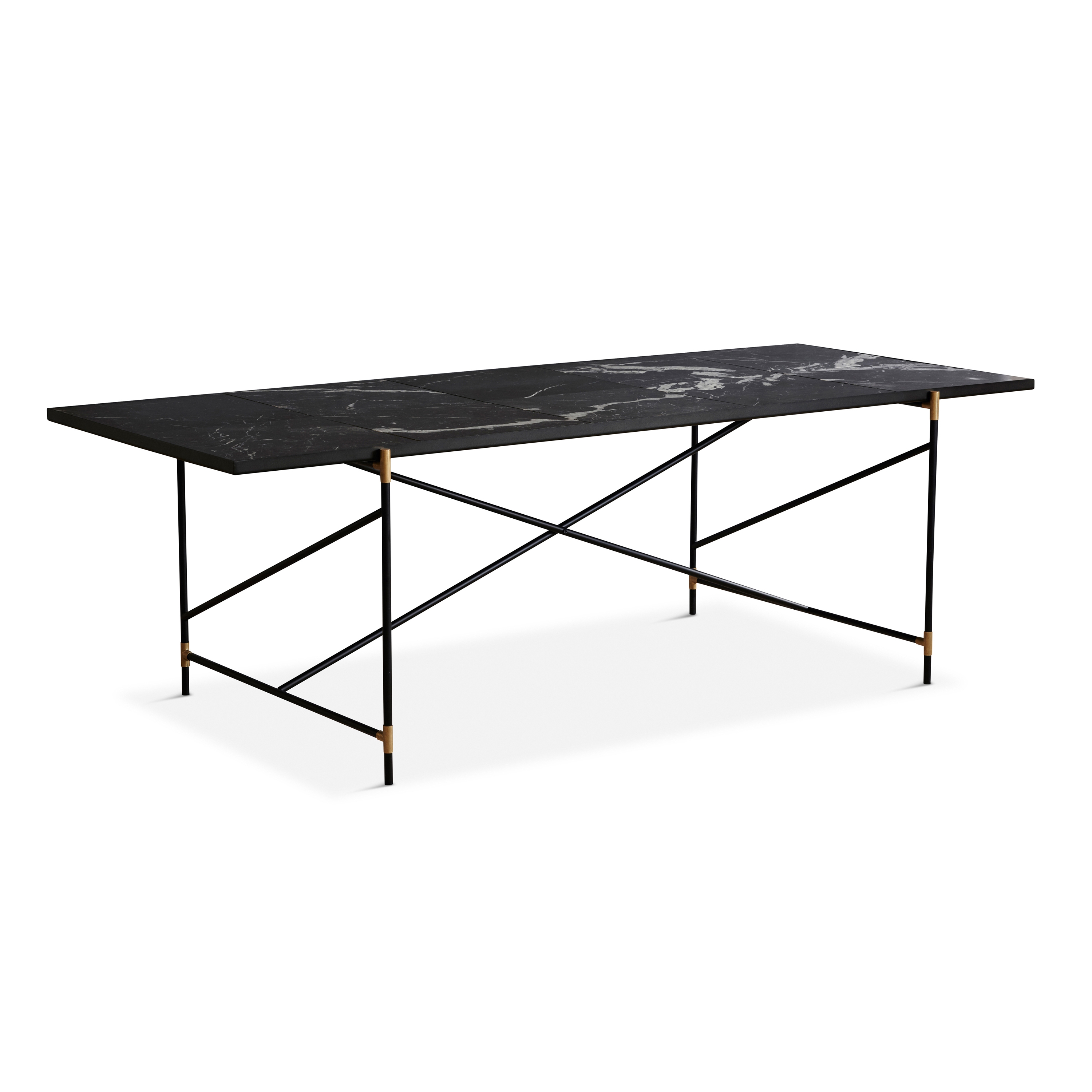 Vertoon produk Dining Table 230 Brass - Black Marble van vervaardiger HANDVÄRK