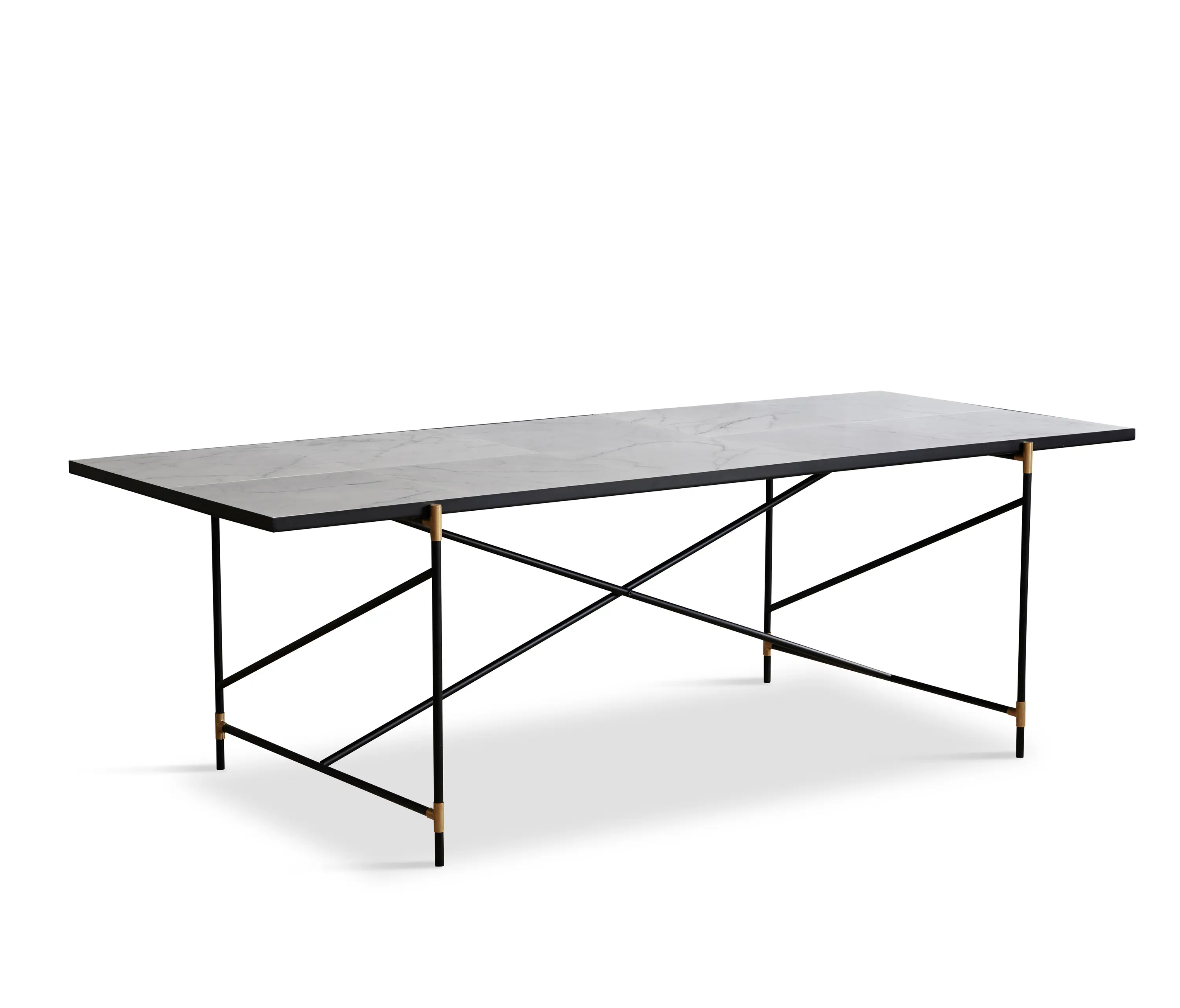 HANDVÄRK - Dining Table 230 Brass - White Marble