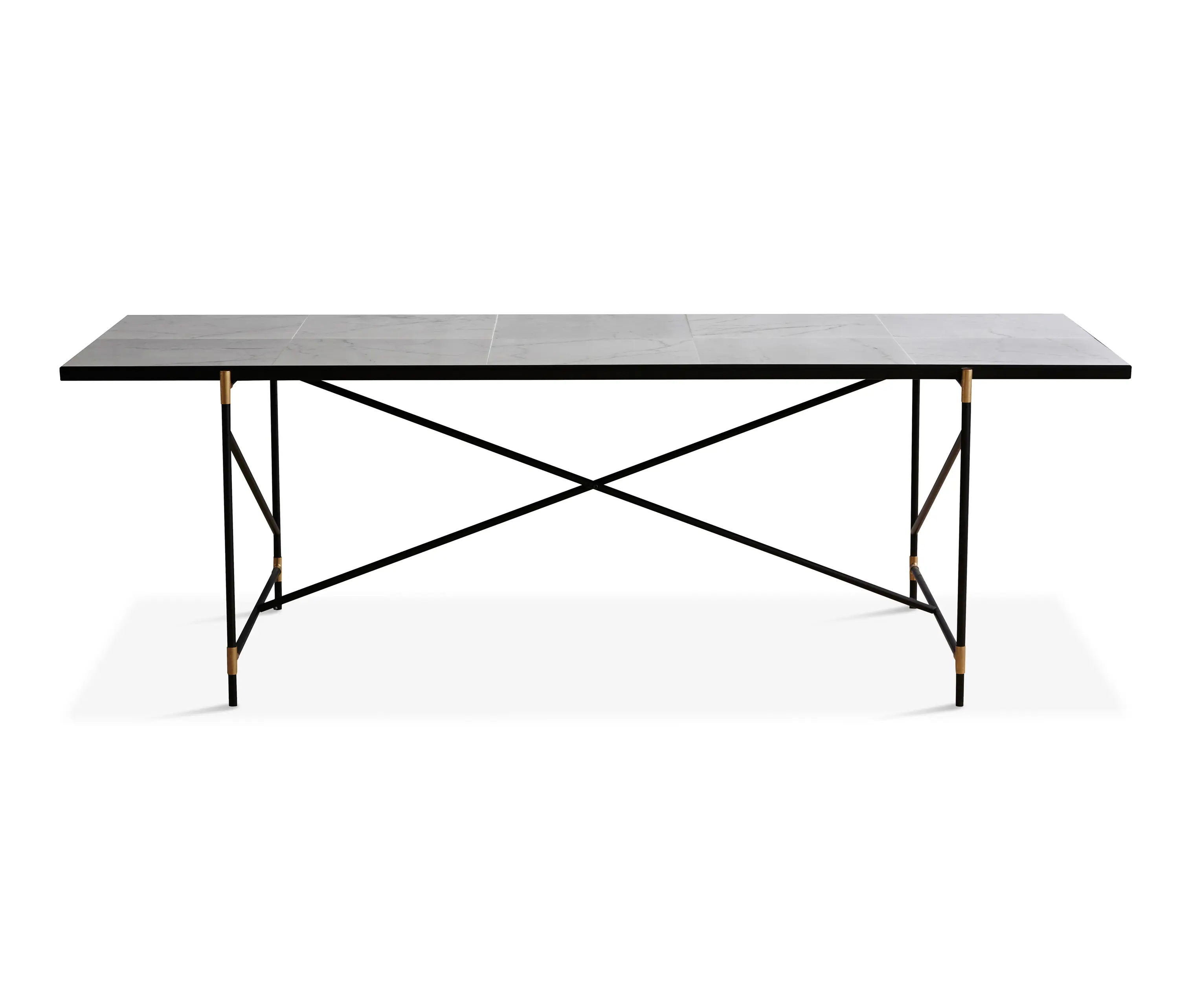 HANDVÄRK - Dining Table 230 Brass - White Marble