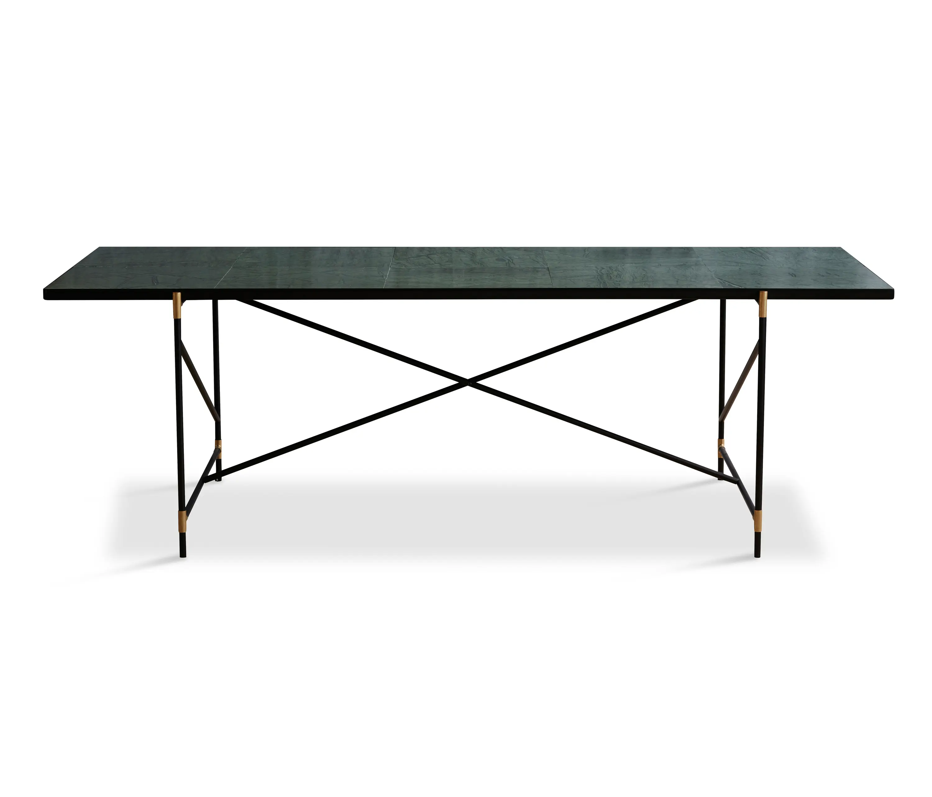 HANDVÄRK - Dining Table 230 Brass - Green Marble