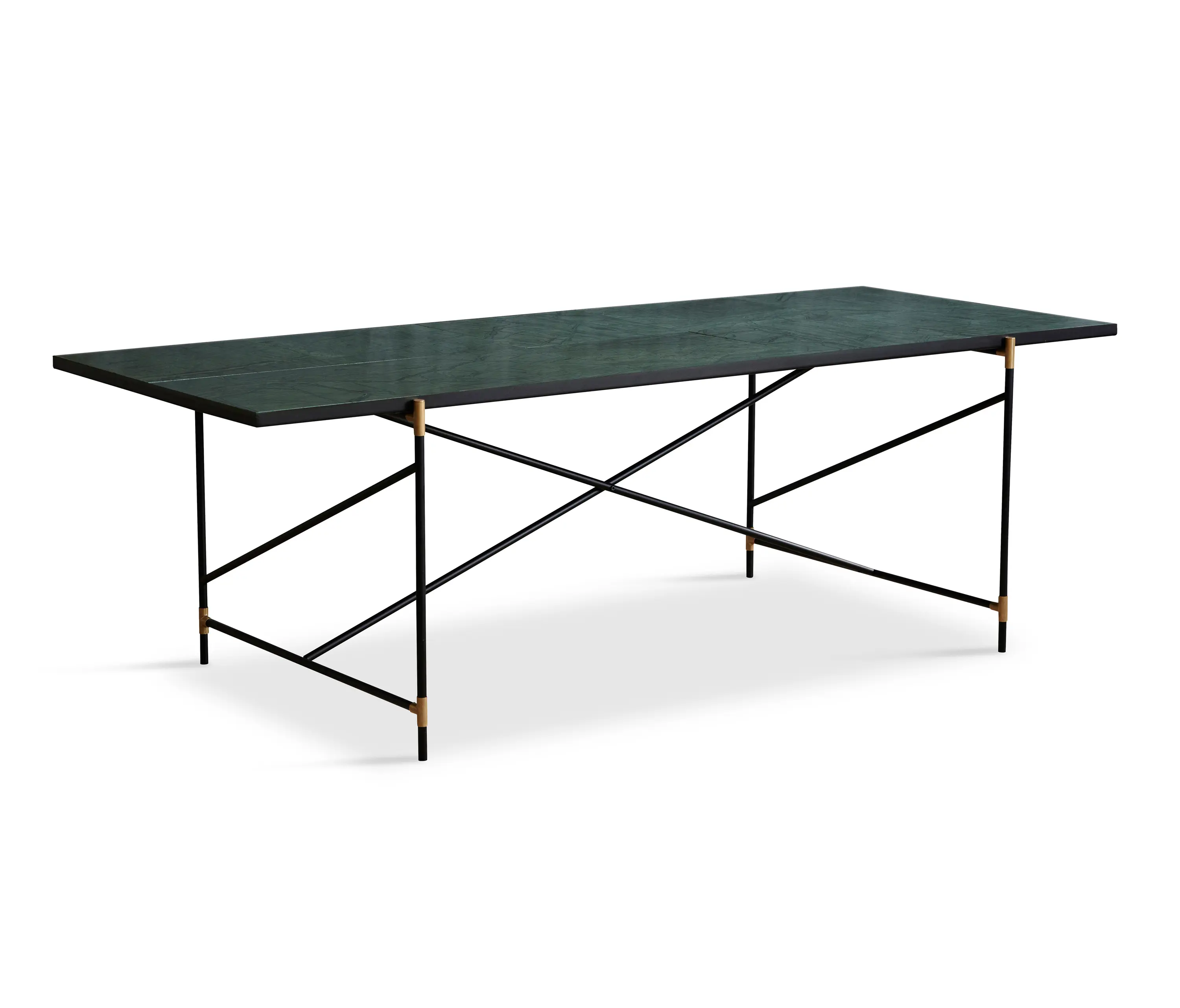 HANDVÄRK - Dining Table 230 Brass - Green Marble