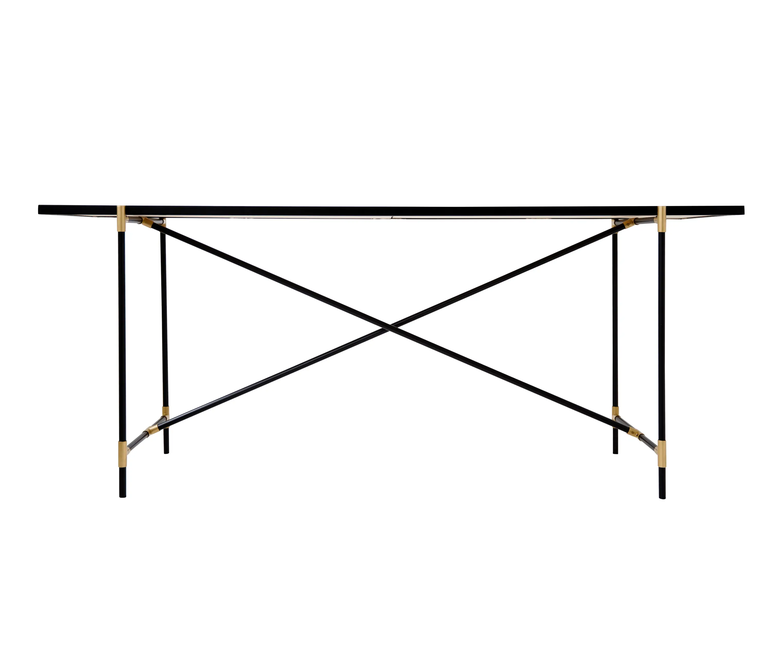 HANDVÄRK - High Table BRASS on BLACK - Green Marble