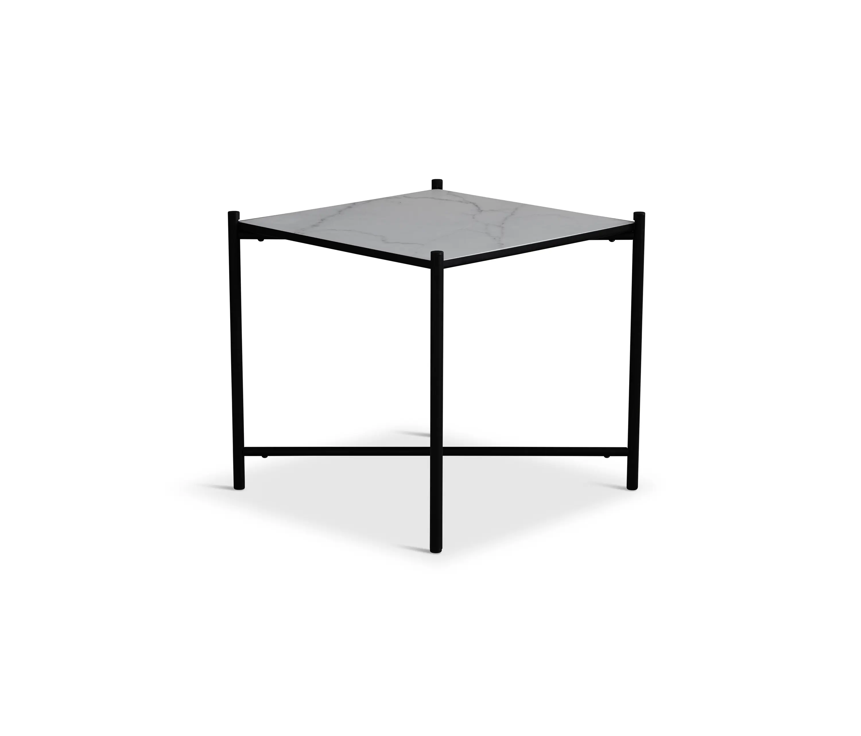 HANDVÄRK - Side Table Black - White Marble