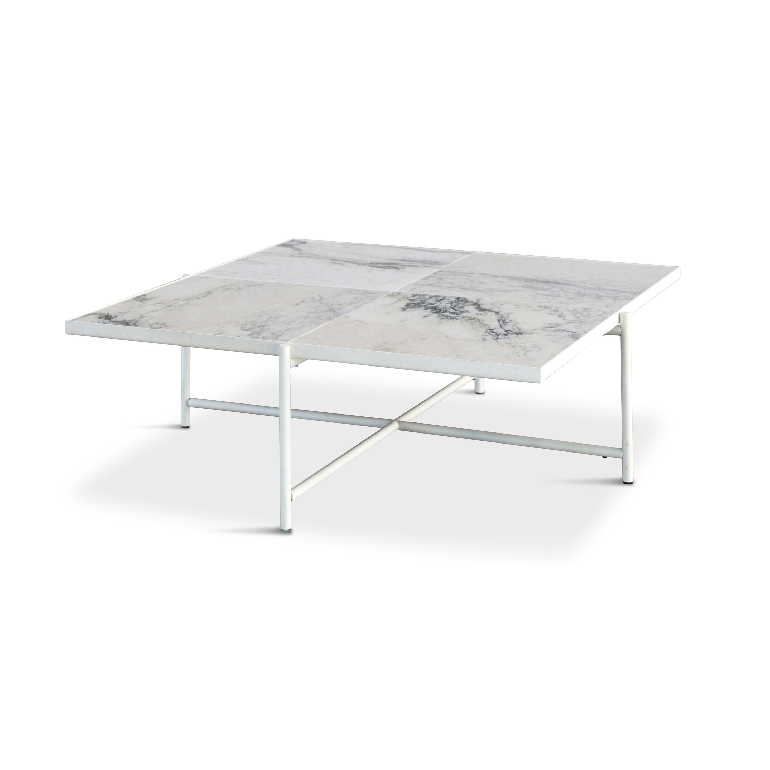 Coffee Table 90 White - White Marble