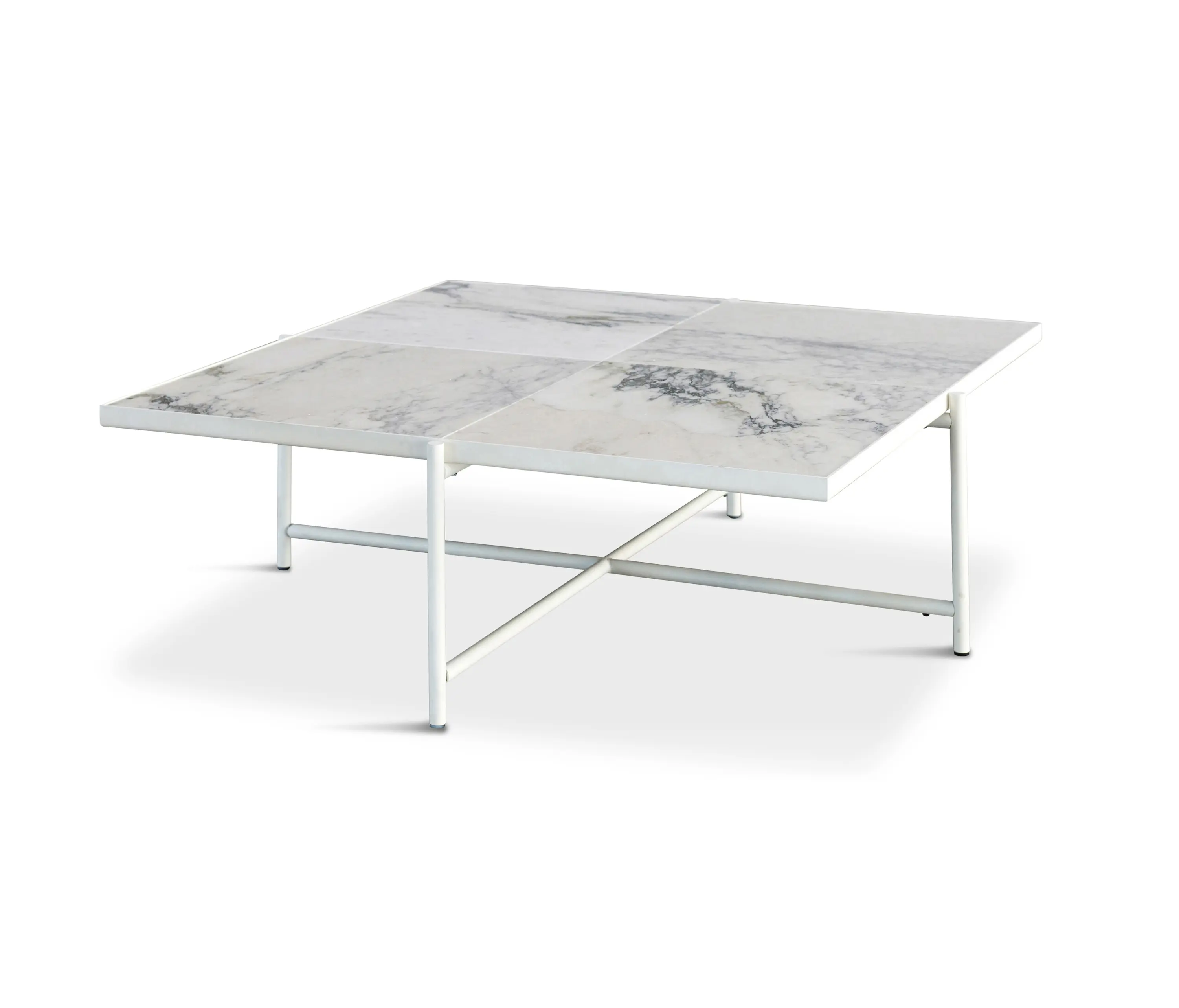 HANDVÄRK - Coffee Table 90 White - White Marble