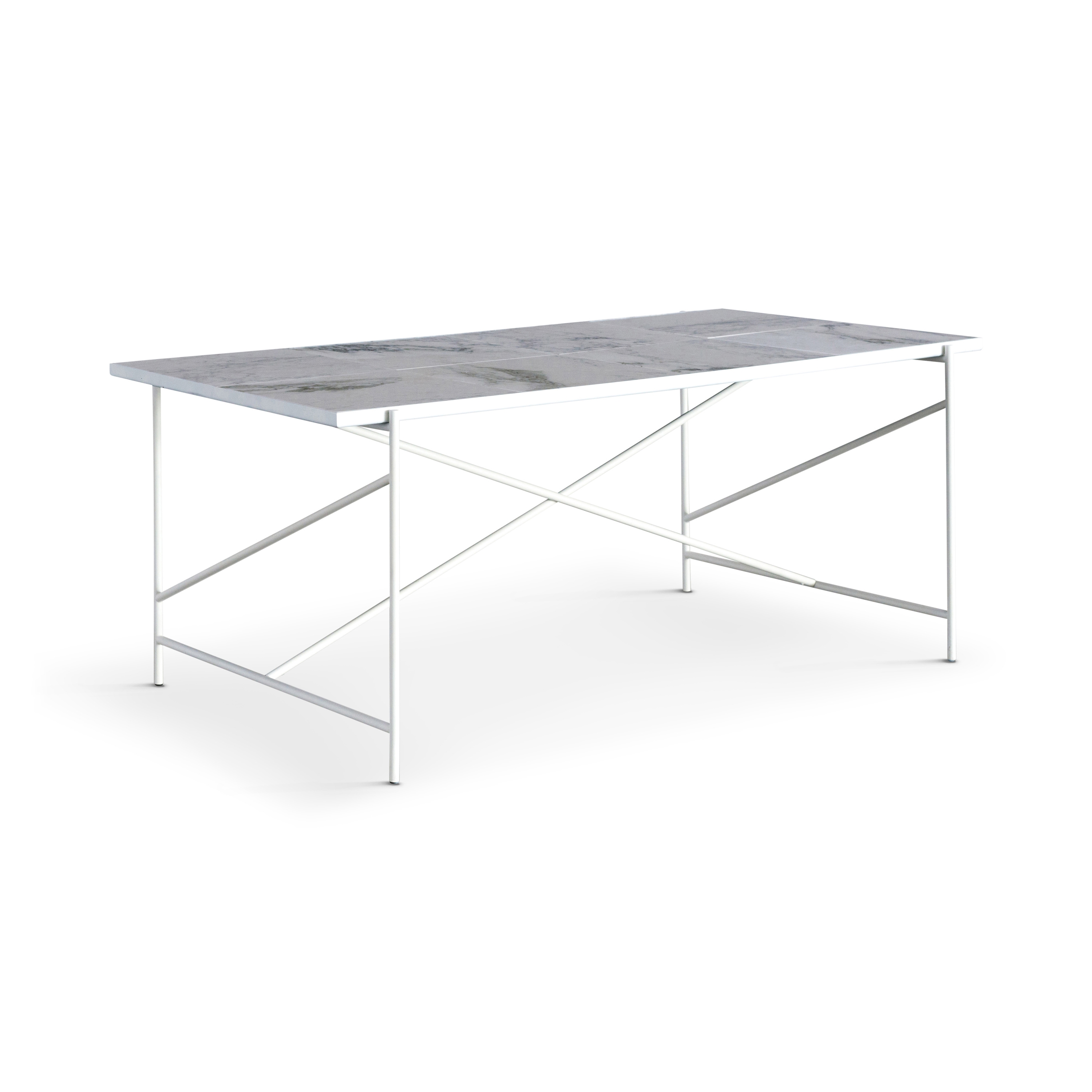 Dining Table 185 White - White Marble