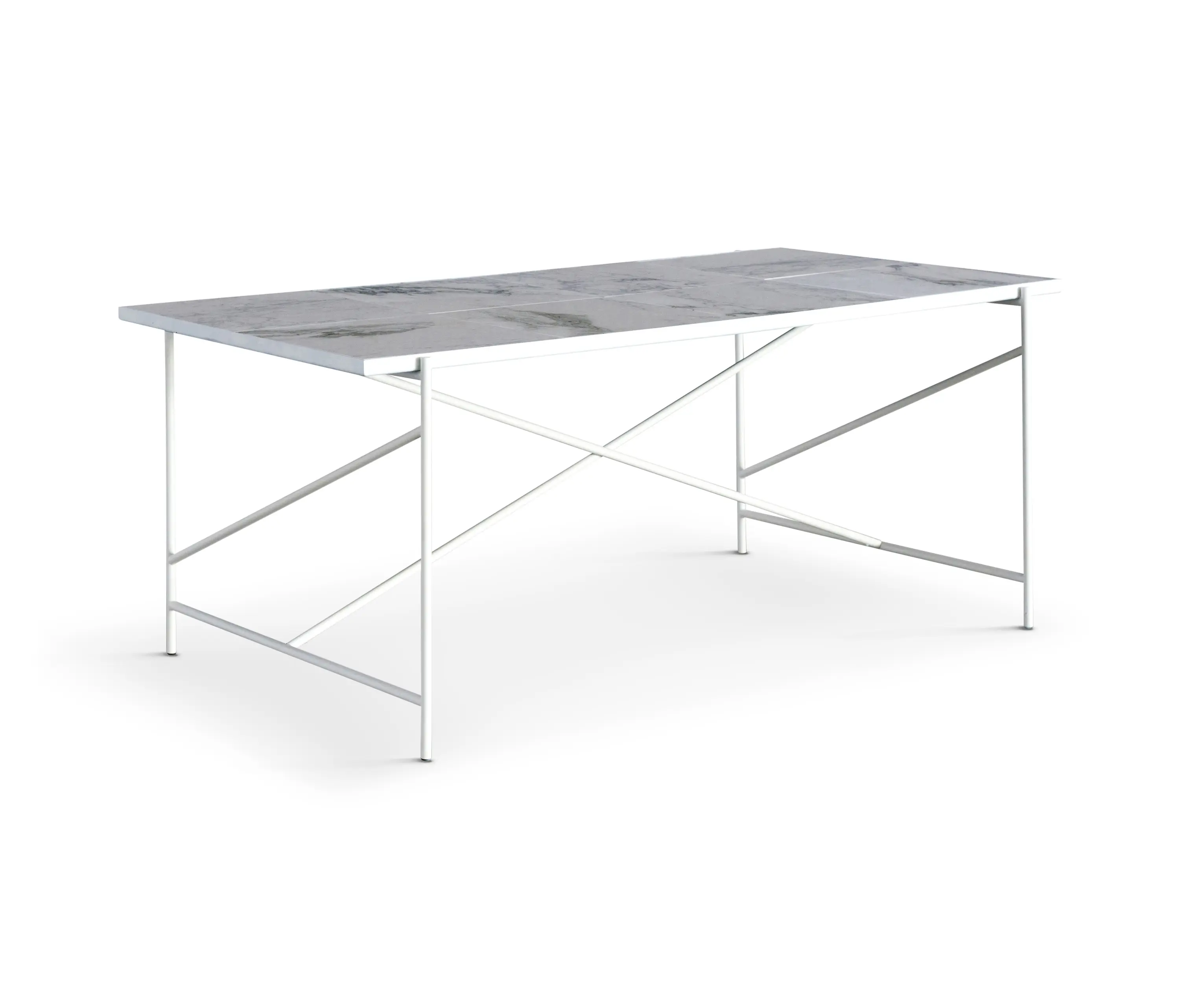 HANDVÄRK - Dining Table 185 White - White Marble