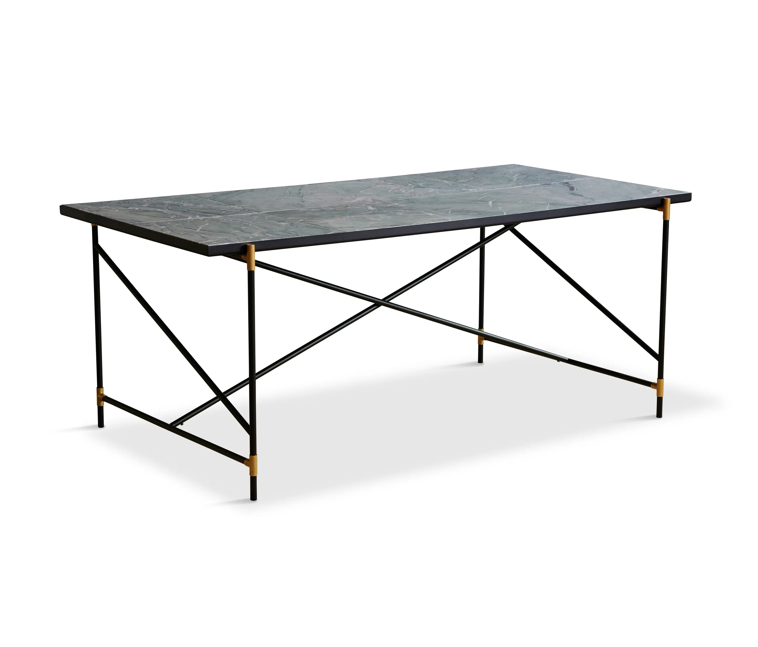 HANDVÄRK - Dining Table 185 Brass - Dolceacqua Marble