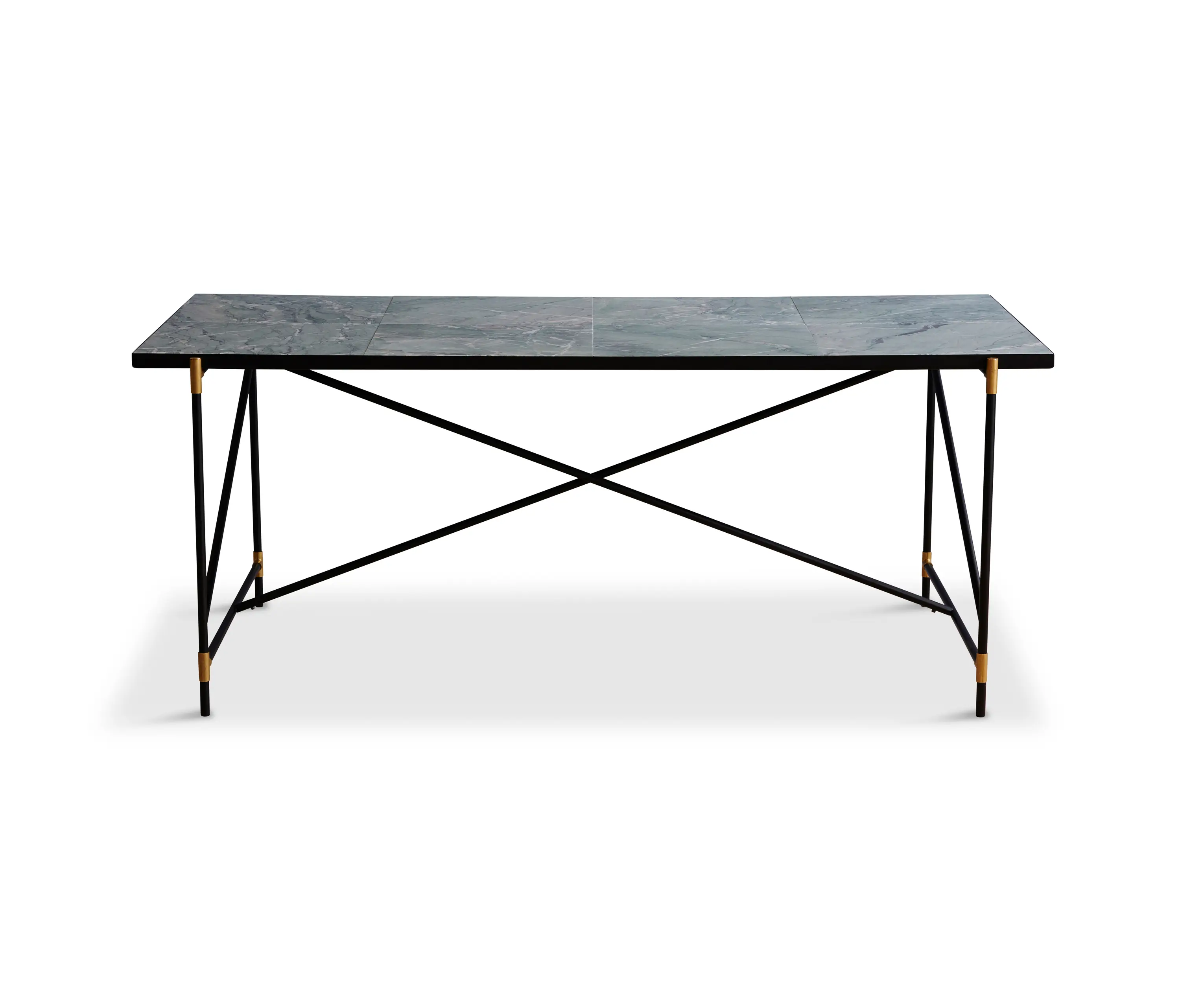 HANDVÄRK - Dining Table 185 Brass - Dolceacqua Marble