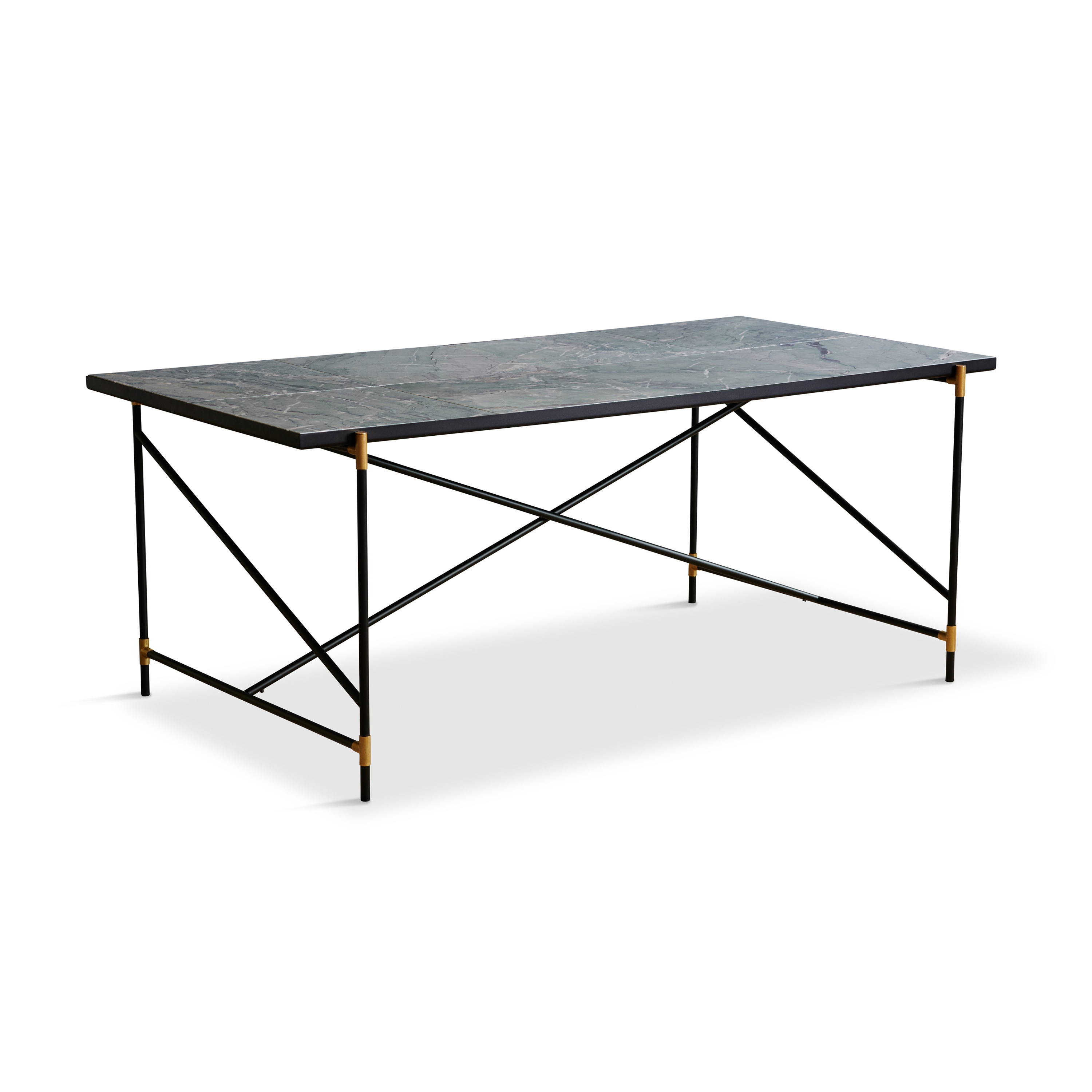 Dining Table 185 Brass - Dolceacqua Marble