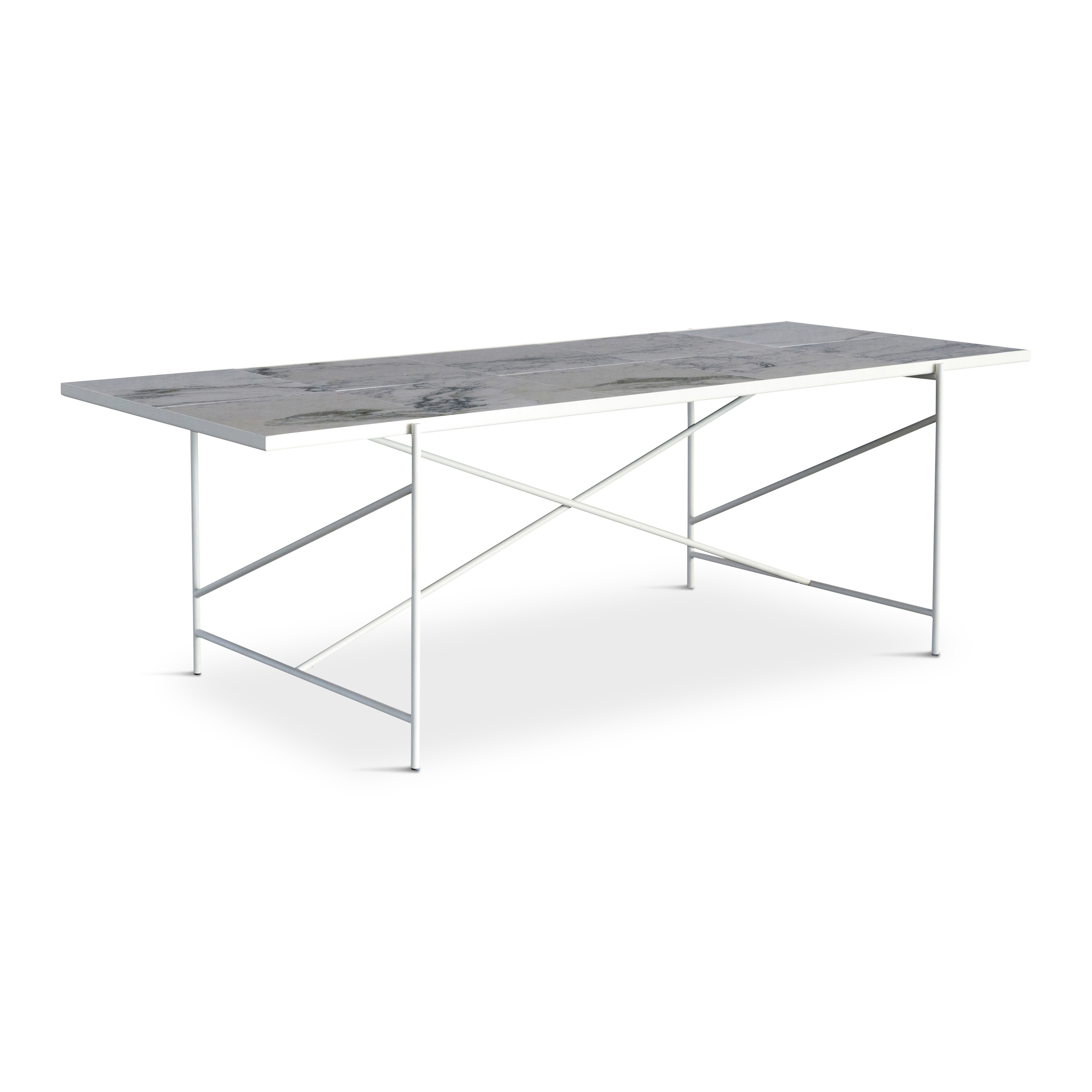 Dining Table 230 White - White Marble