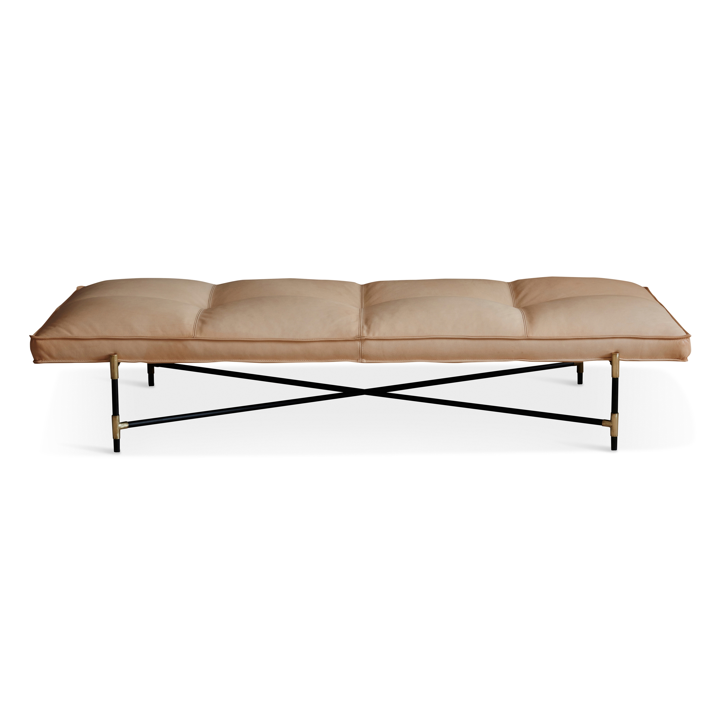 Daybed Brass - Vegetal Aniline Leather