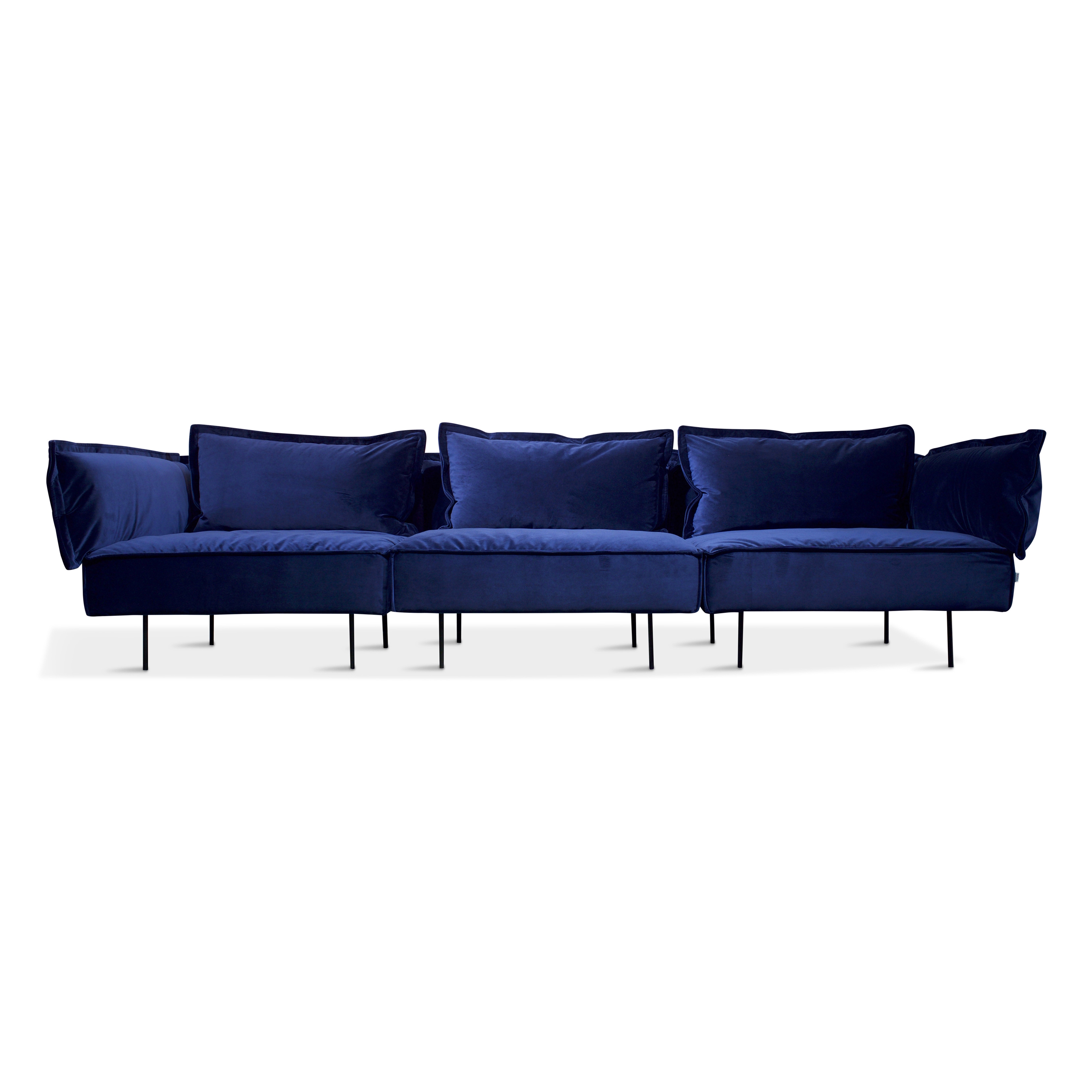 3-Seat Sofa - royal blue