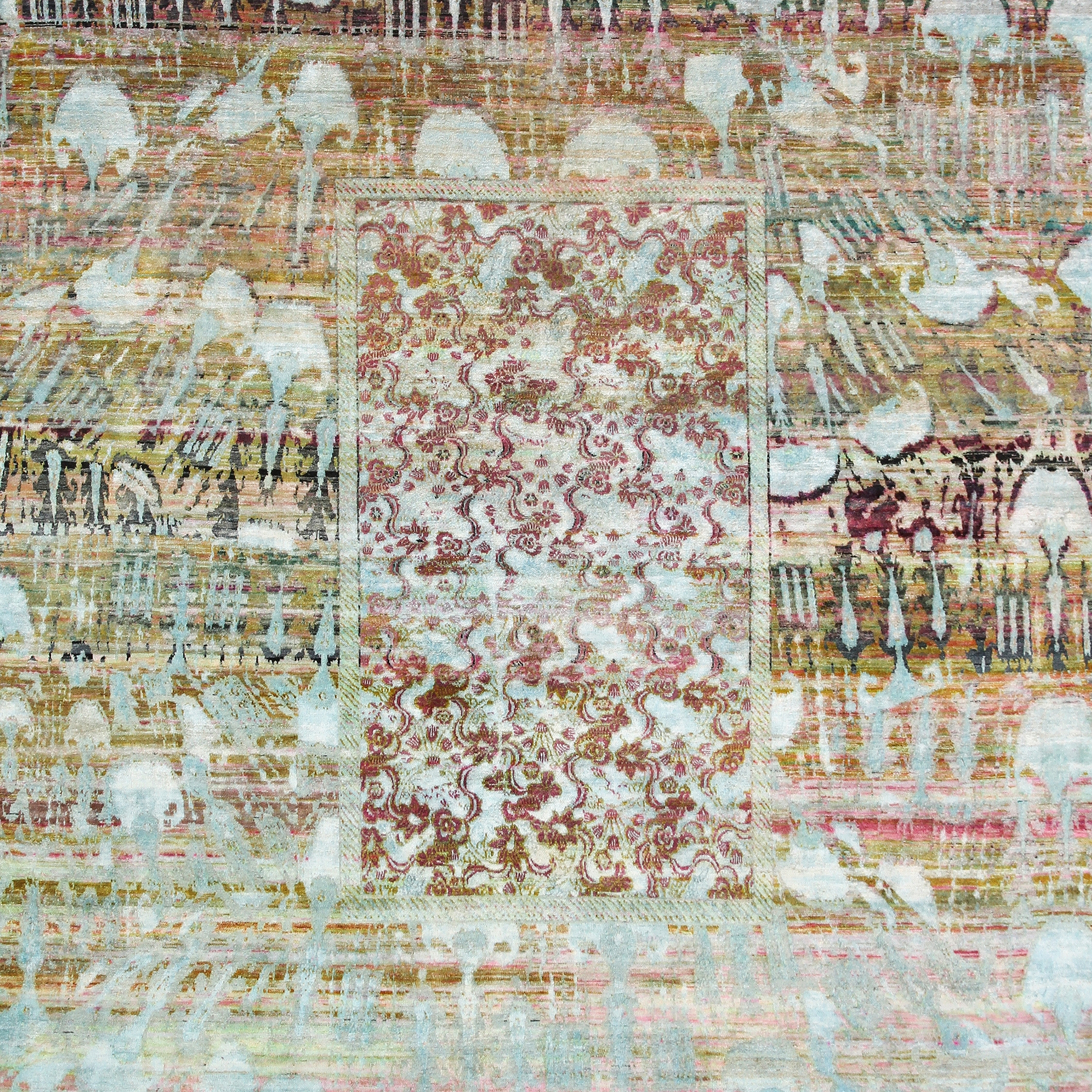 Afficher le produit Kundan Pure Silk Abstract Ikat du fabricant Zollanvari