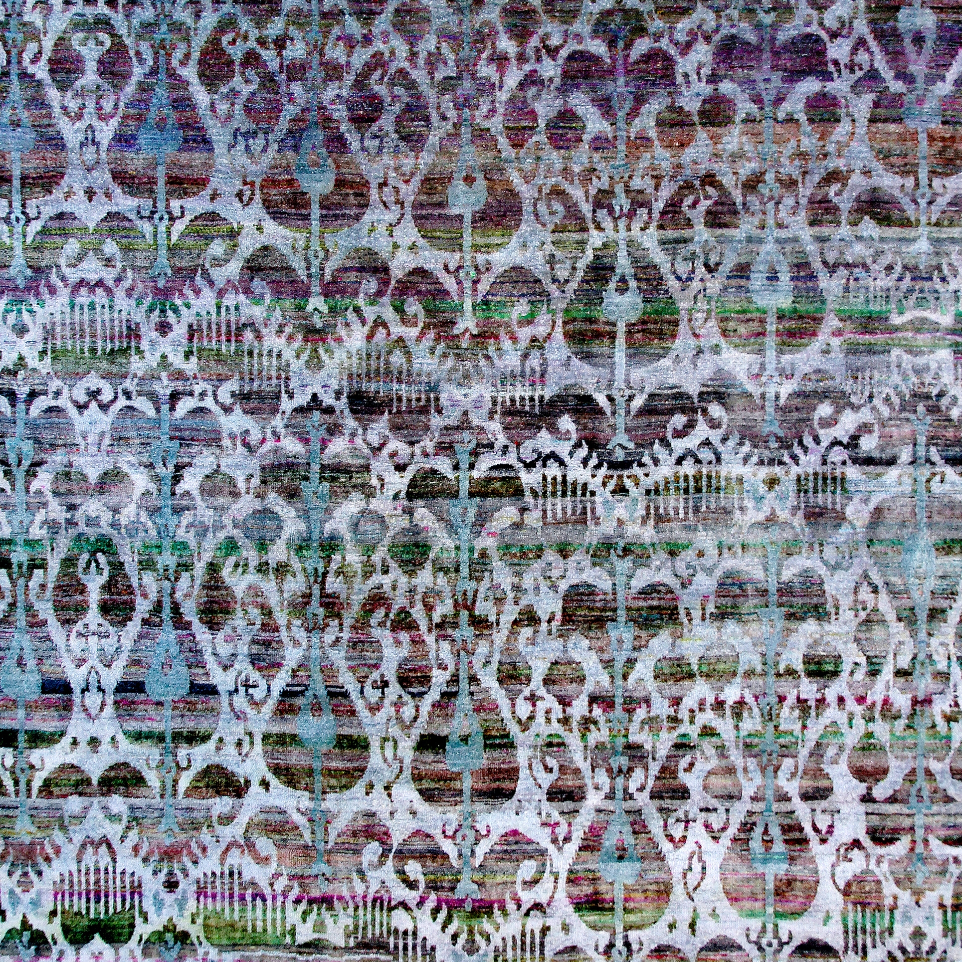 Afficher le produit Kundan Diffusion Koti Silk Ikat 7 Lilac Blue du fabricant Zollanvari
