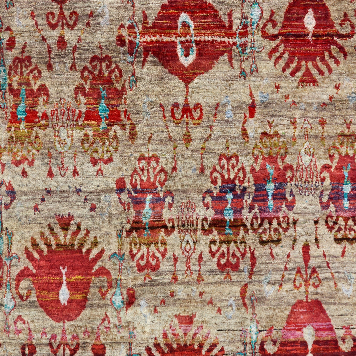 Afficher le produit Kundan Diffusion Koti Silk Ikat Small Rug du fabricant Zollanvari