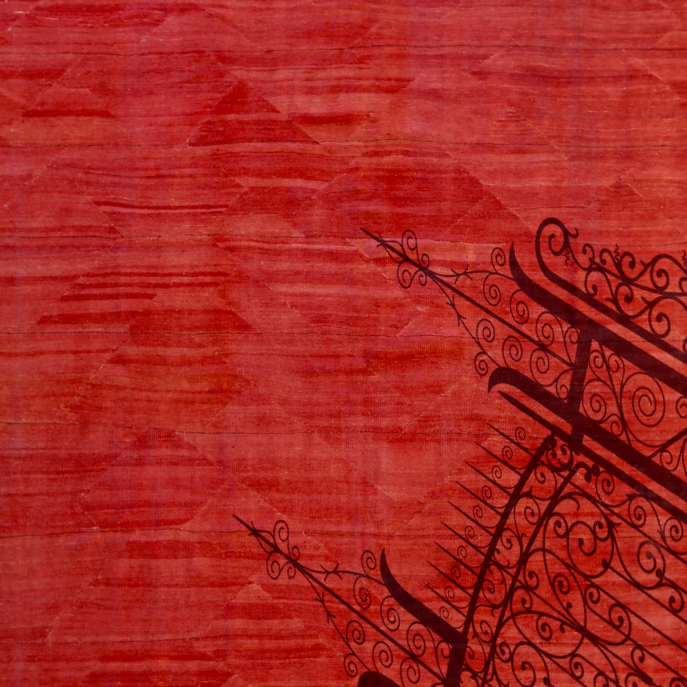 Mostrar el producto Designer Trompe L'Oeil Behind the Gate in Red del fabricante Zollanvari