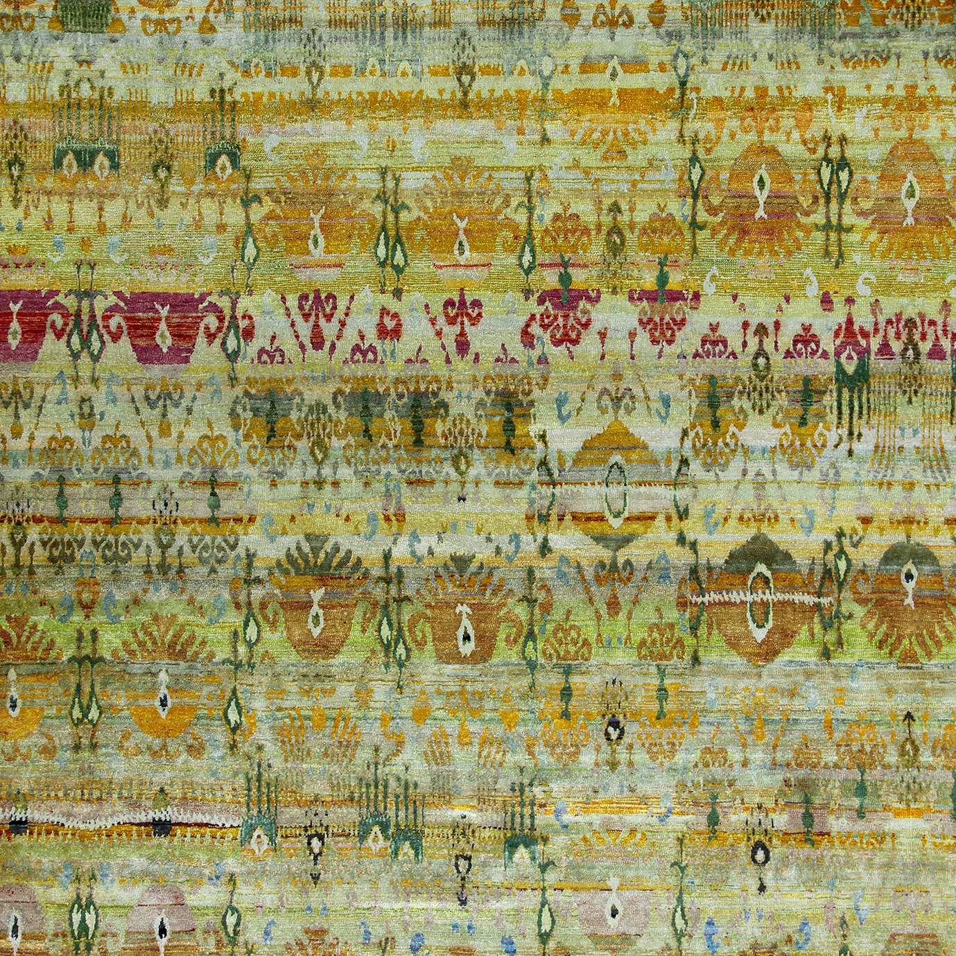 Display product Kundan Diffusion Koti Silk Ikat Pendants and Flowers 3 from manufacturer Zollanvari